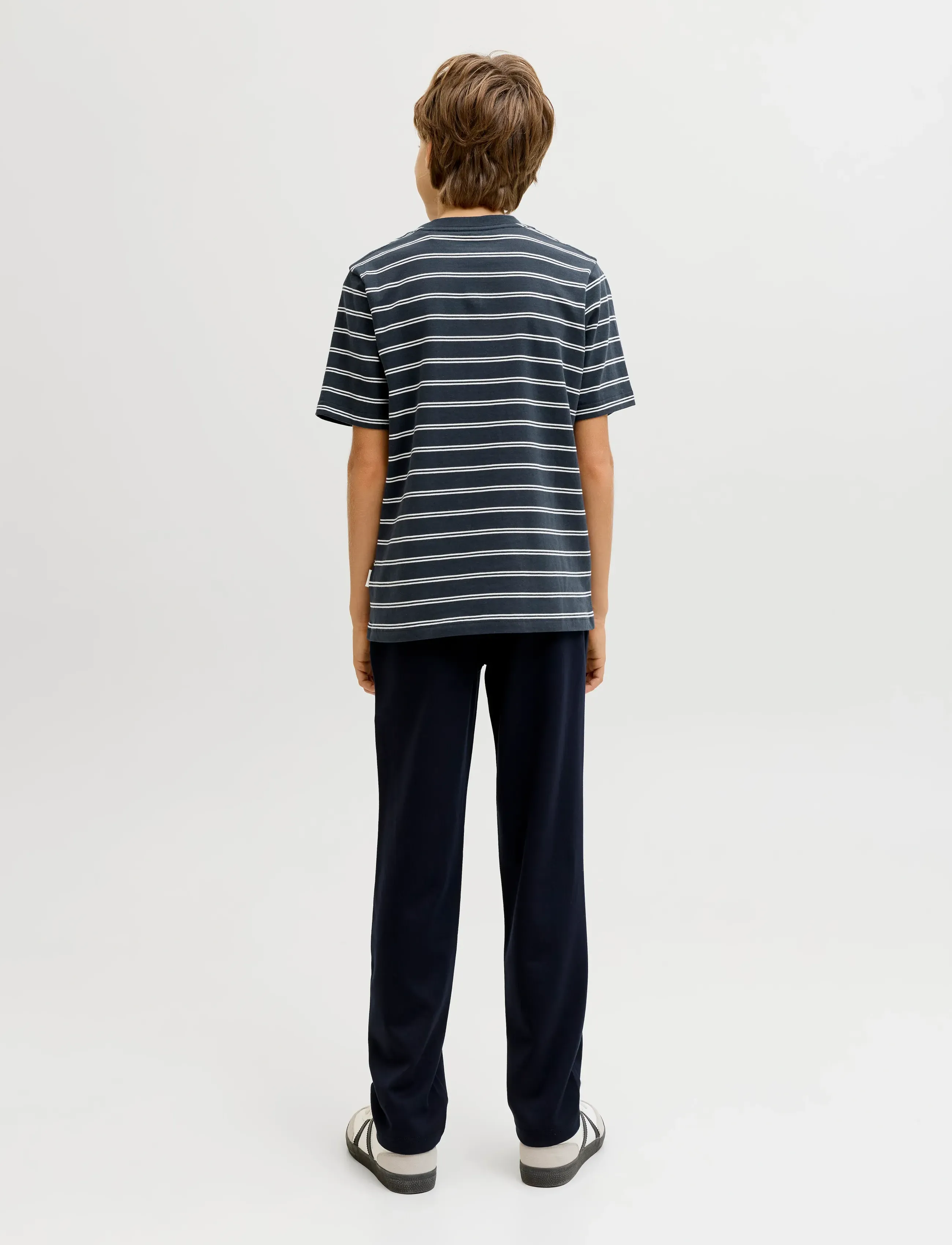 Jack & Jones - JORNORREBRO STRIPE TEE SS CN JNR - kortærmede t-shirts - sky captain - 2