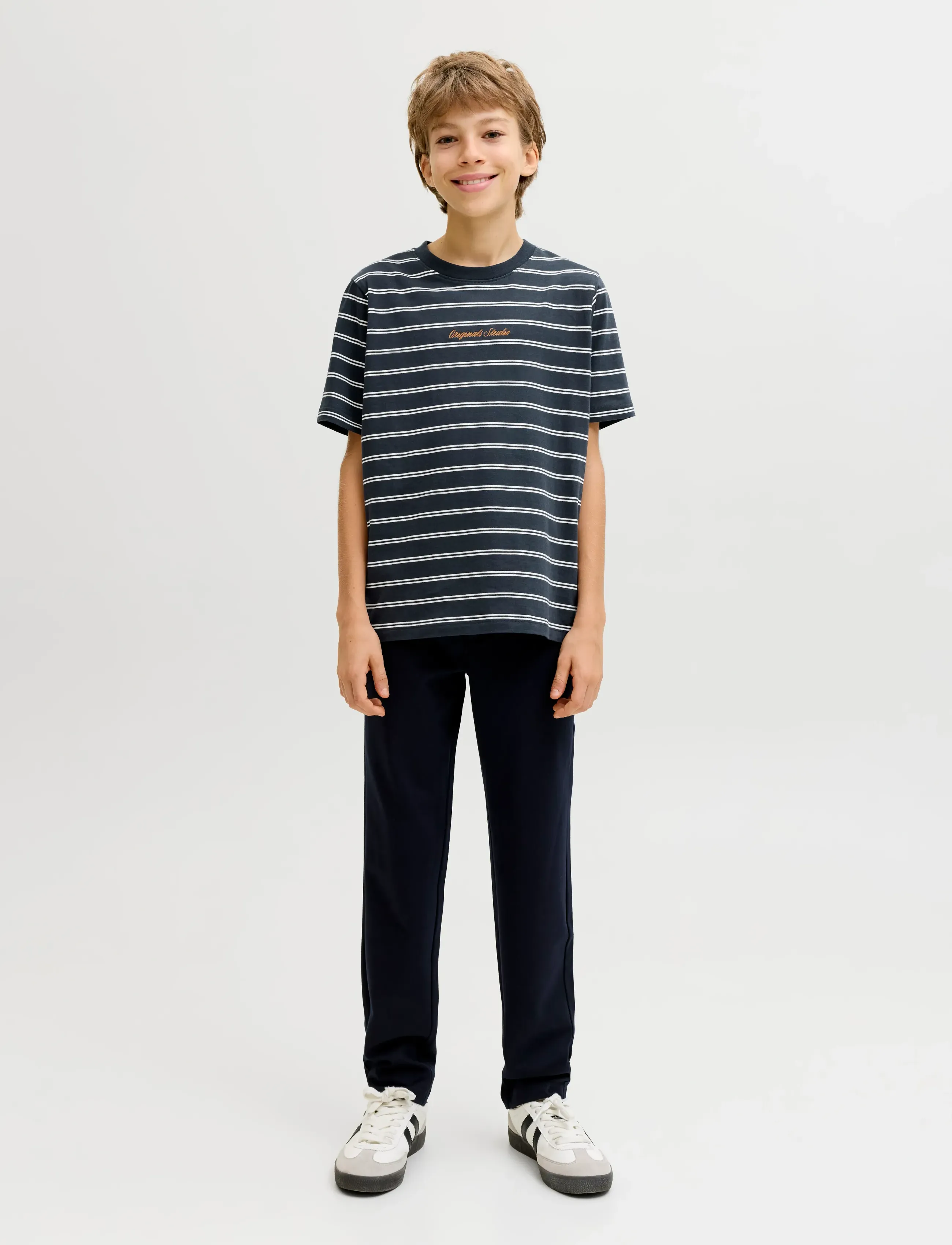Jack & Jones - JORNORREBRO STRIPE TEE SS CN JNR - kortærmede t-shirts - sky captain - 3