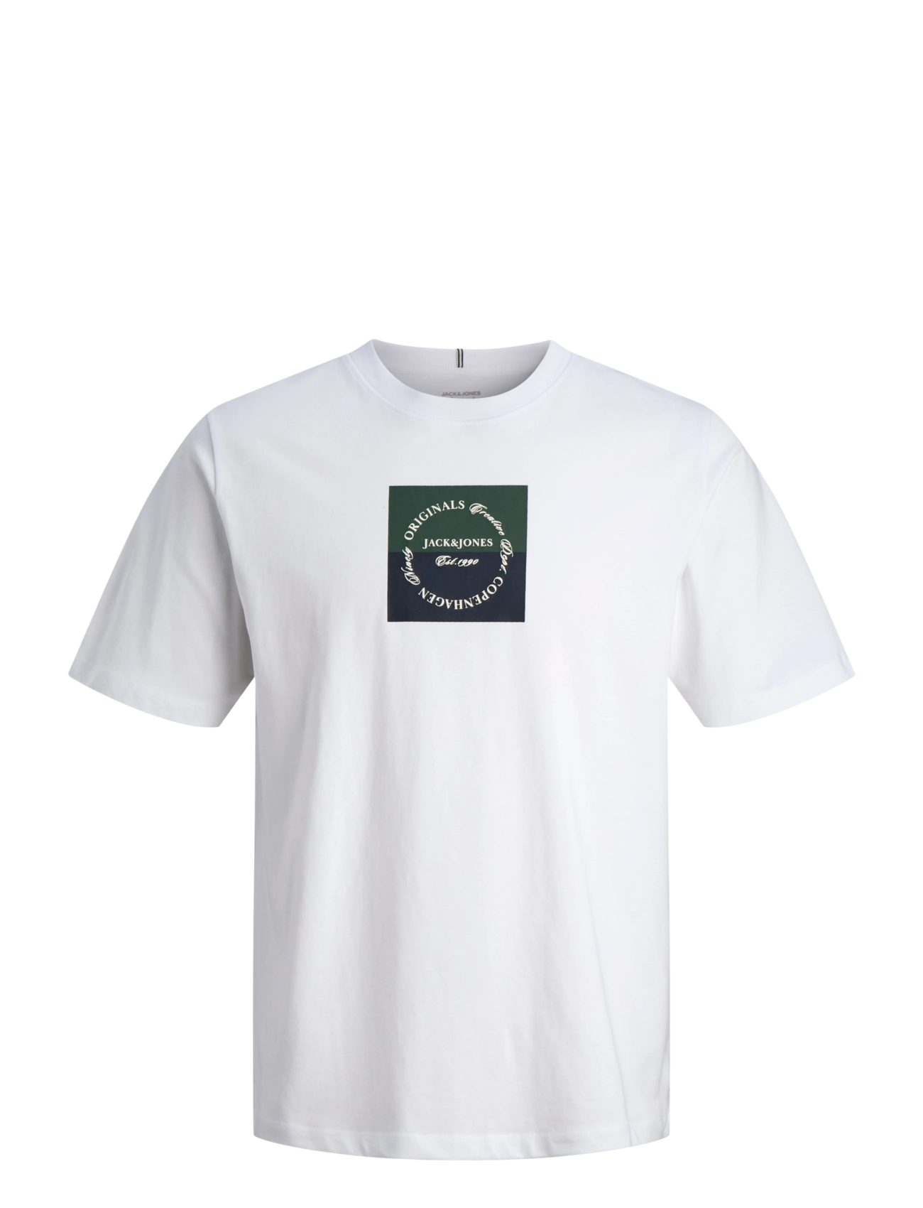 Jack & Jones JORCATSKILLS SQUARE BRAND TEE SS SN JNR - Barn 2-8 år - BRIGHT WHITE / white