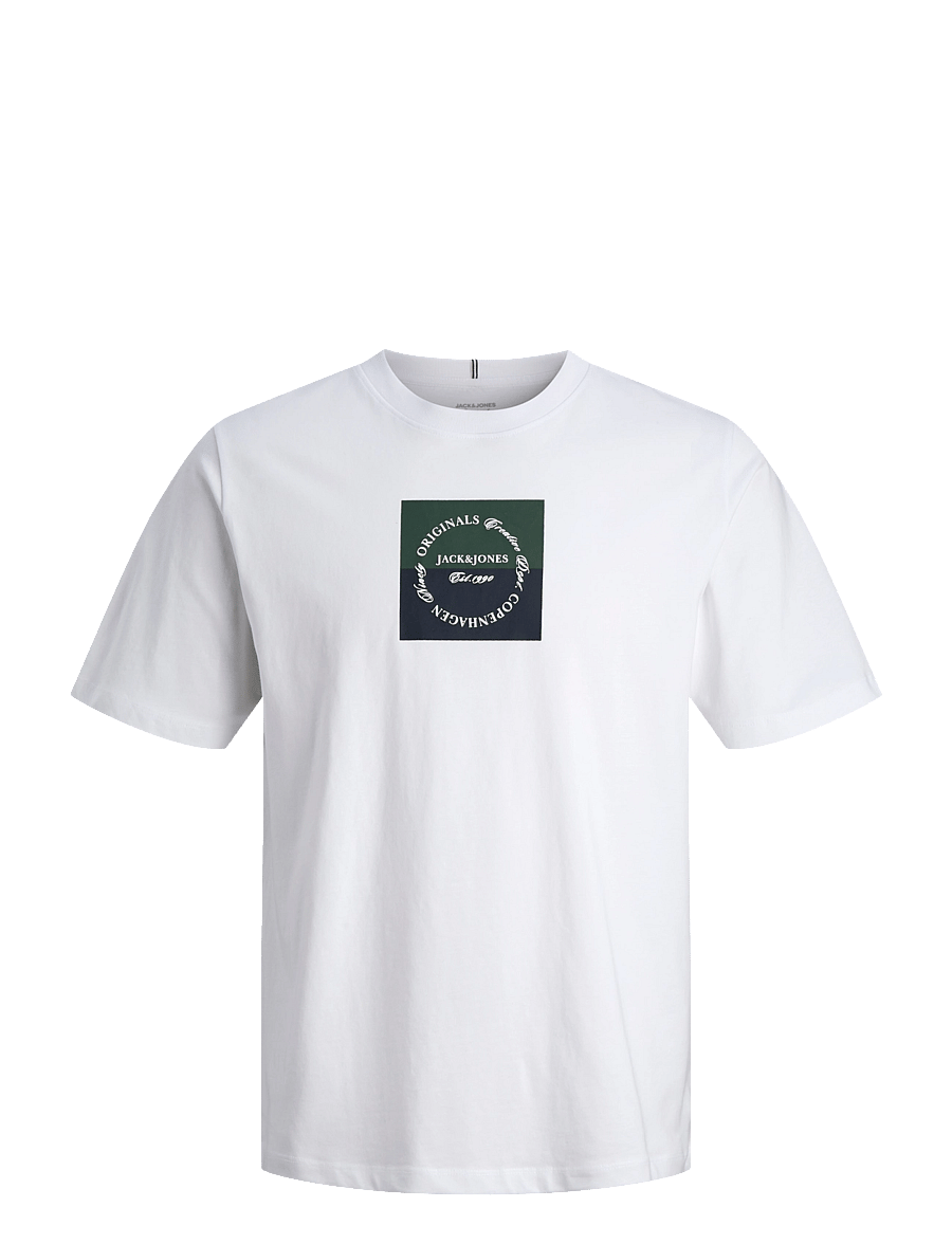 Jack & Jones - JORCATSKILLS SQUARE BRAND TEE SS SN JNR - bright white - 1
