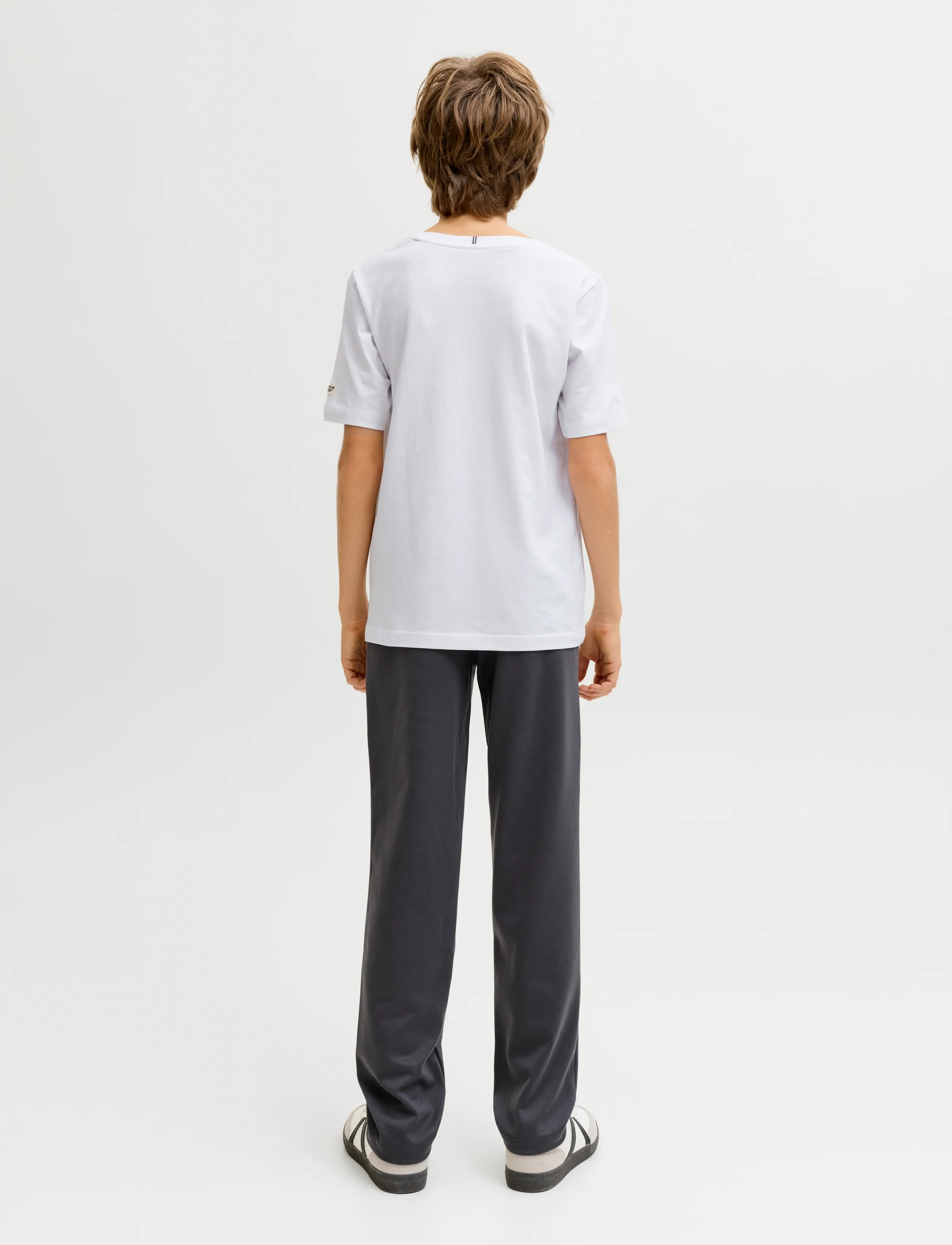 Jack & Jones - JORCATSKILLS SQUARE BRAND TEE SS SN JNR - bright white - 2