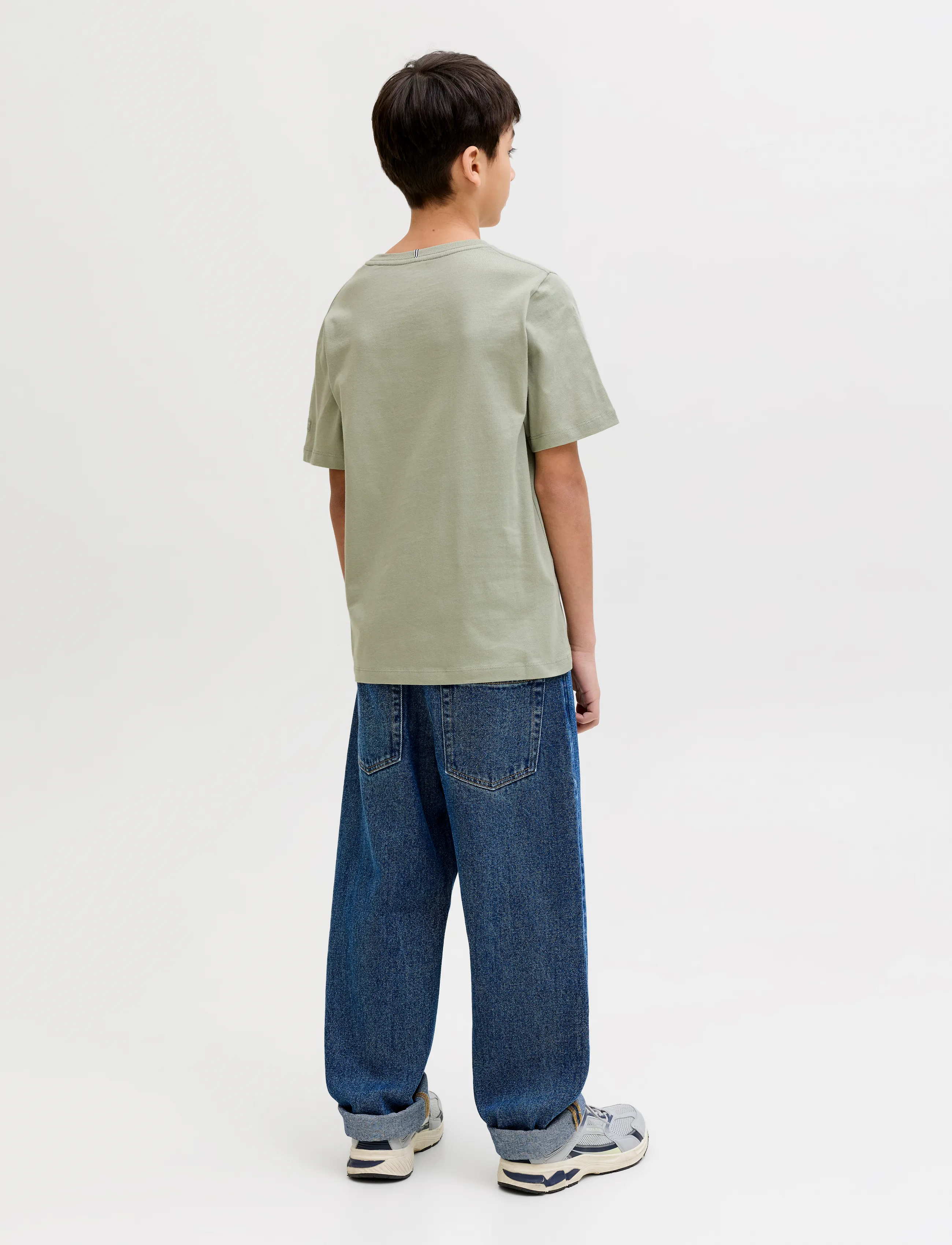 Jack & Jones - JORCATSKILLS SQUARE BRAND TEE SS SN JNR - kortærmede t-shirts - seagrass - 3