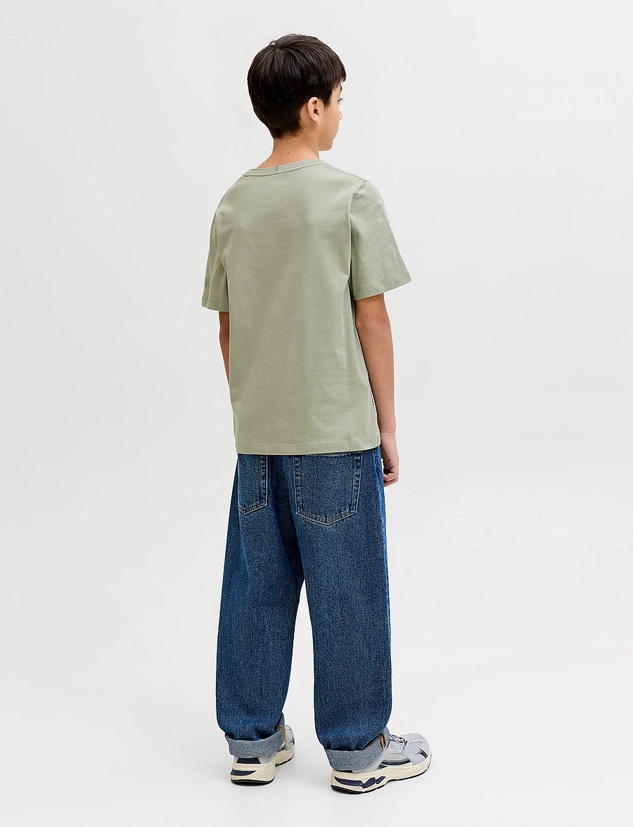 Jack & Jones - JORCATSKILLS SQUARE BRAND TEE SS SN JNR - kortærmede t-shirts - seagrass - 3