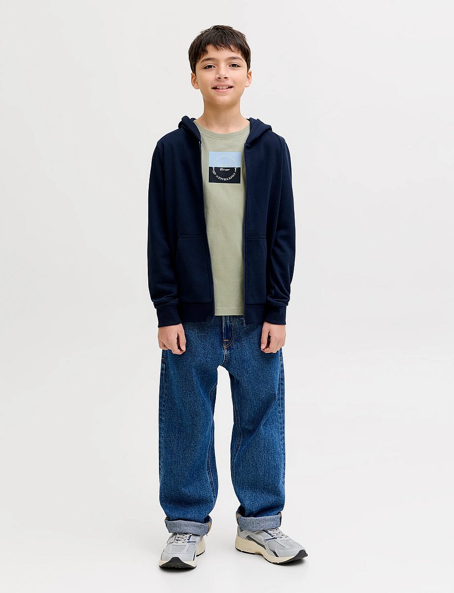 Jack & Jones - JORCATSKILLS SQUARE BRAND TEE SS SN JNR - kortærmede t-shirts - seagrass - 4