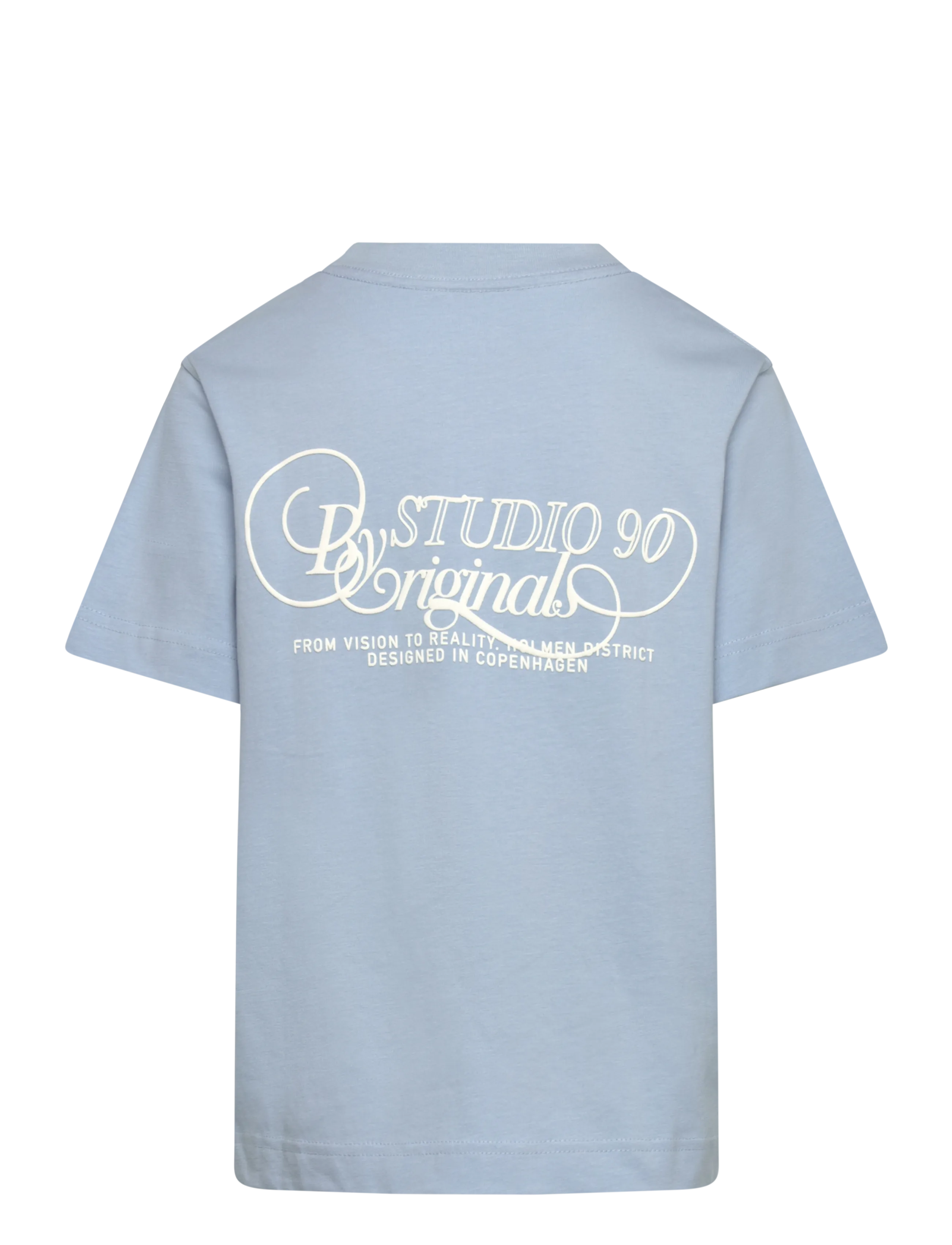 Jack & Jones - JORNIAGARA TYPO TEE SS CREW NECK JNR - kortærmede t-shirts - cashmere blue - 1