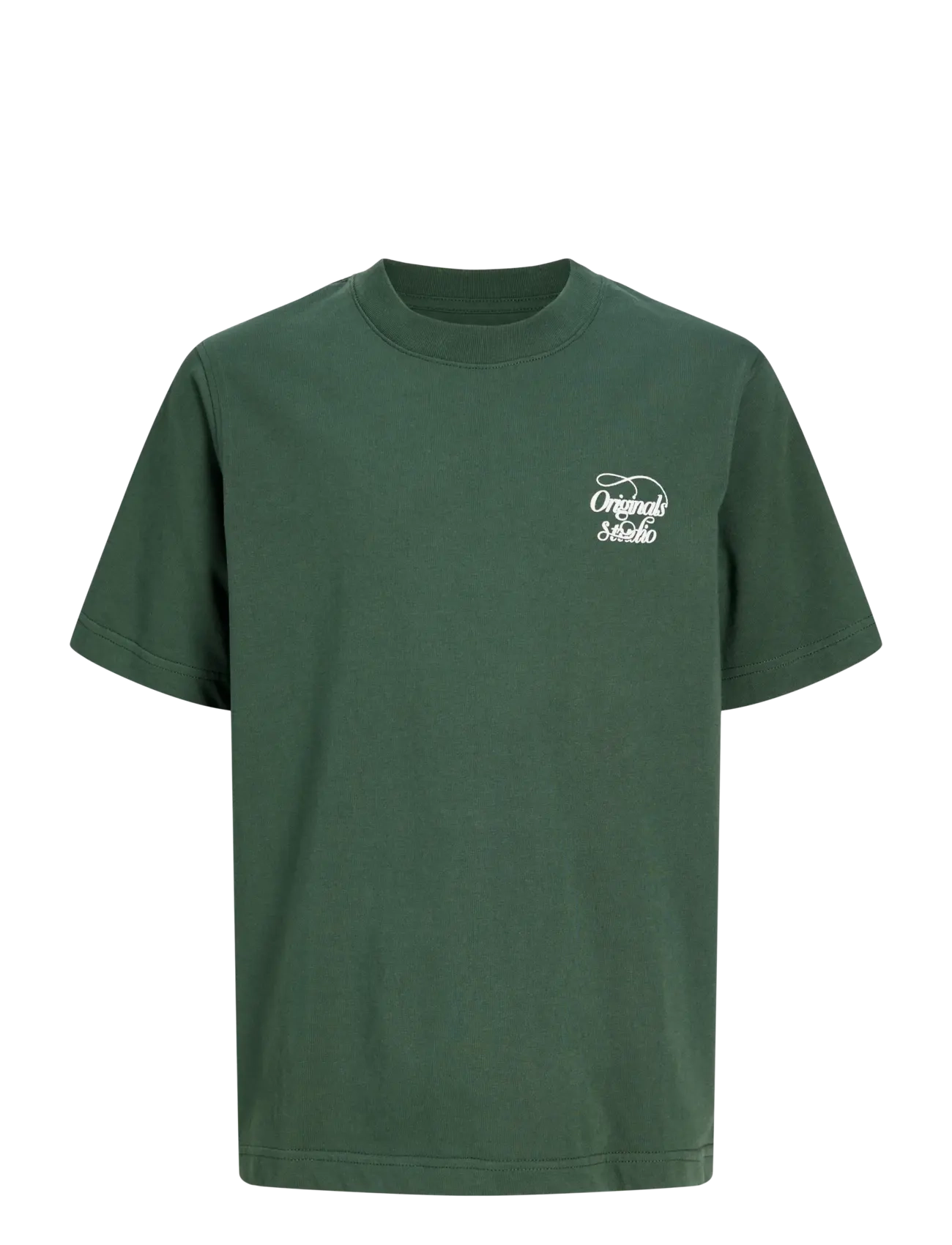 Jack & Jones JORNIAGARA TYPO TEE SS CREW NECK JNR - Teismelised 140-176 - SYCAMORE / green