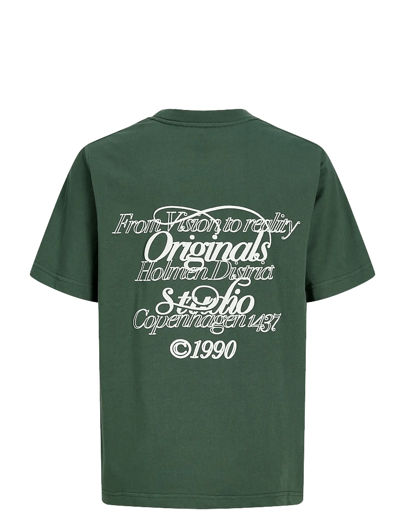 Jack & Jones - JORNIAGARA TYPO TEE SS CREW NECK JNR - lühikeste varrukatega t-särgid - sycamore - 1