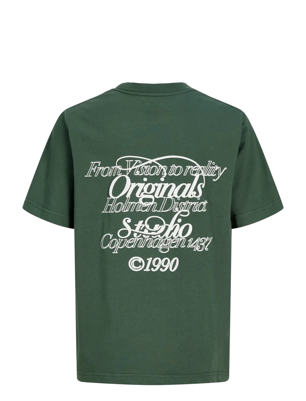 Jack & Jones - JORNIAGARA TYPO TEE SS CREW NECK JNR - kortærmede t-shirts - sycamore - 2