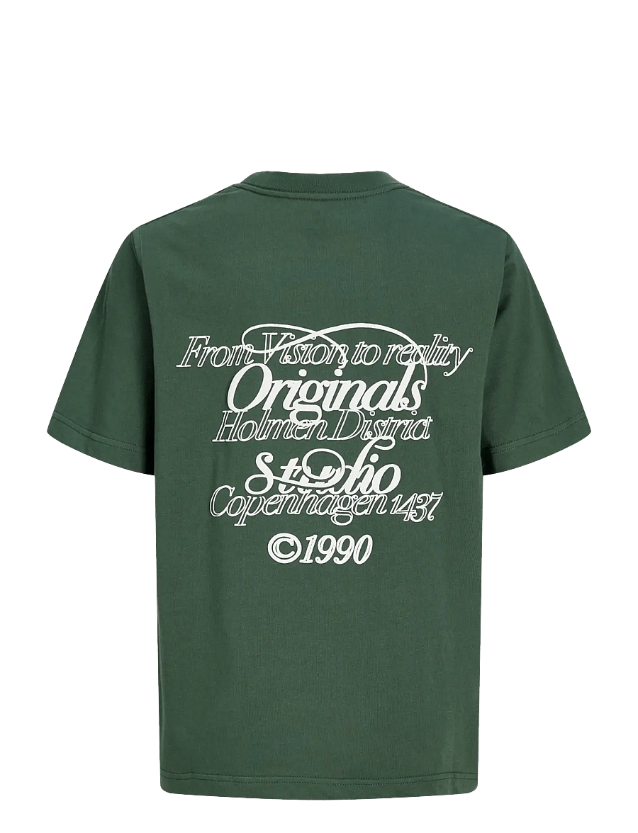 Jack & Jones - JORNIAGARA TYPO TEE SS CREW NECK JNR - kortærmede t-shirts - sycamore - 2