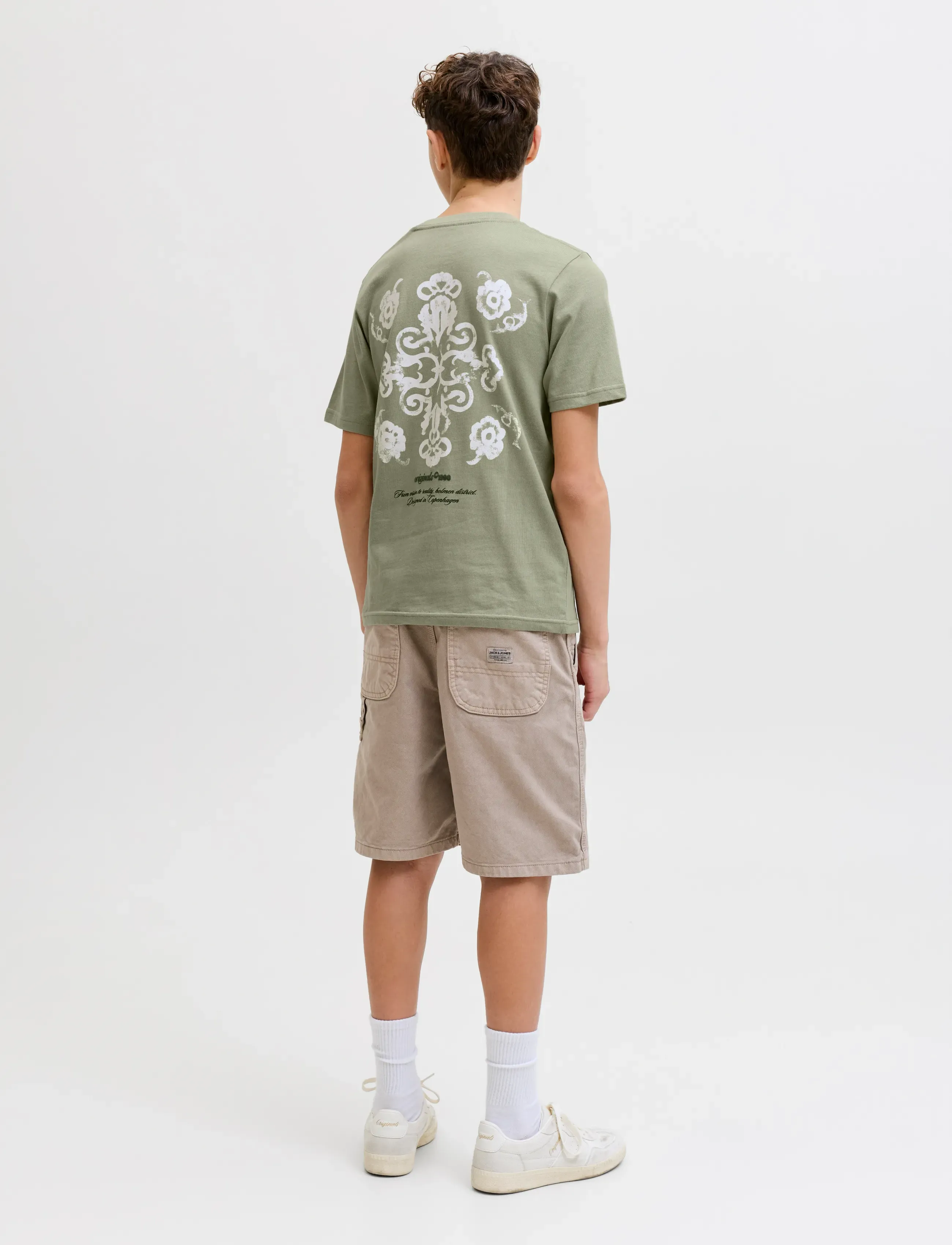 Jack & Jones - JORMONTAUK BACK GRAPHIC TEE SS EA26 JNR - kurzärmelige - seagrass - 3