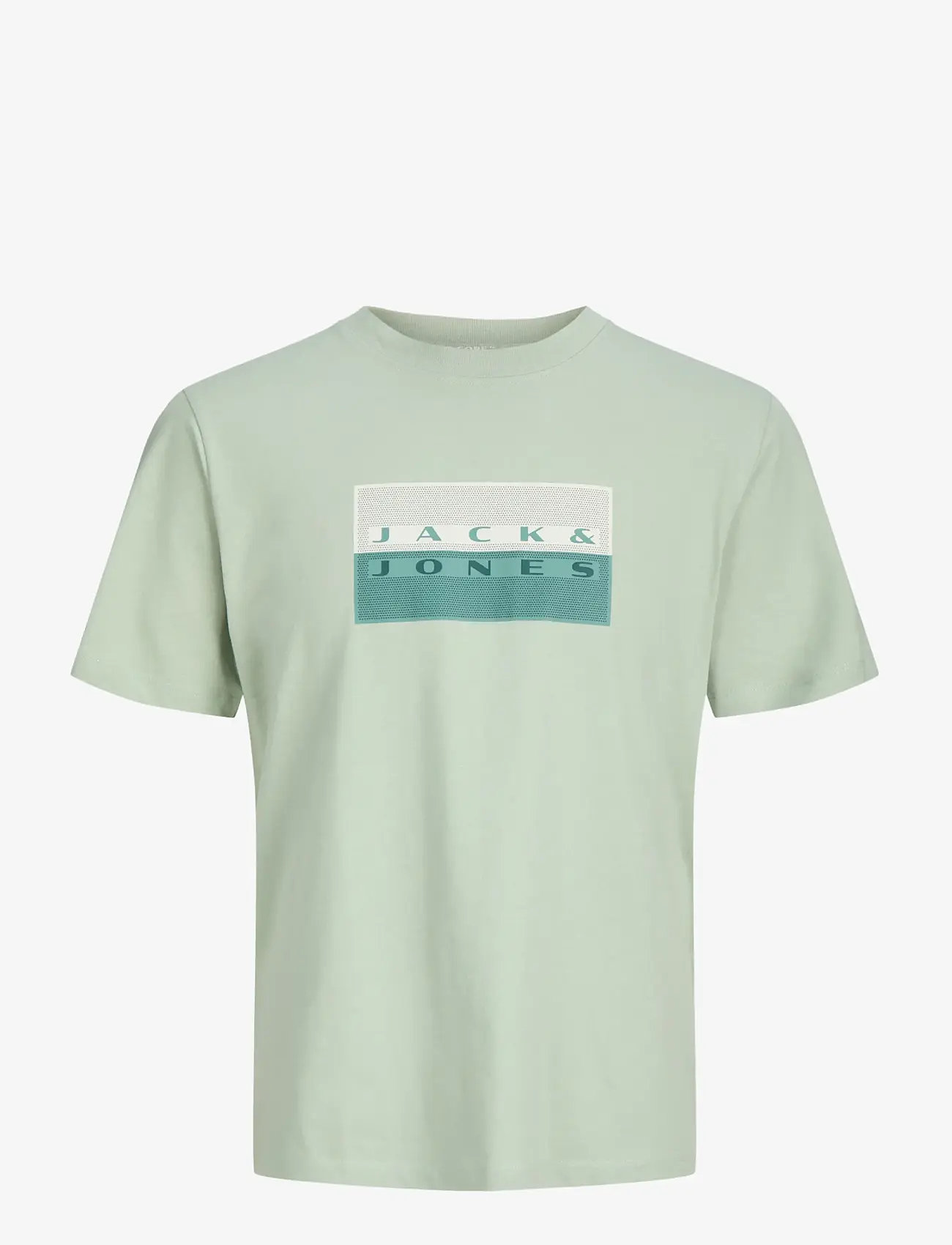 Jack & Jones - JCOFUSION DOTS PRINT TEE SS CN SN JNR - kortærmede t-shirts - aqua gray - 1