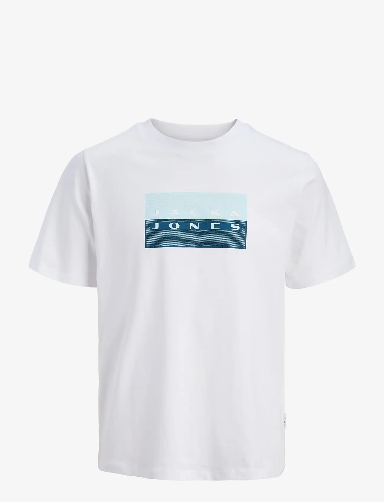 Jack & Jones - JCOFUSION DOTS PRINT TEE SS CN SN JNR - kortærmede t-shirts - bright white - 1