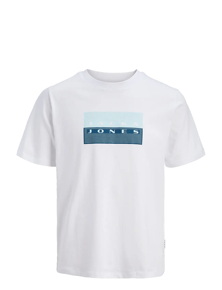 Jack & Jones - JCOFUSION DOTS PRINT TEE SS CN SN JNR - kurzärmelige - bright white - 1