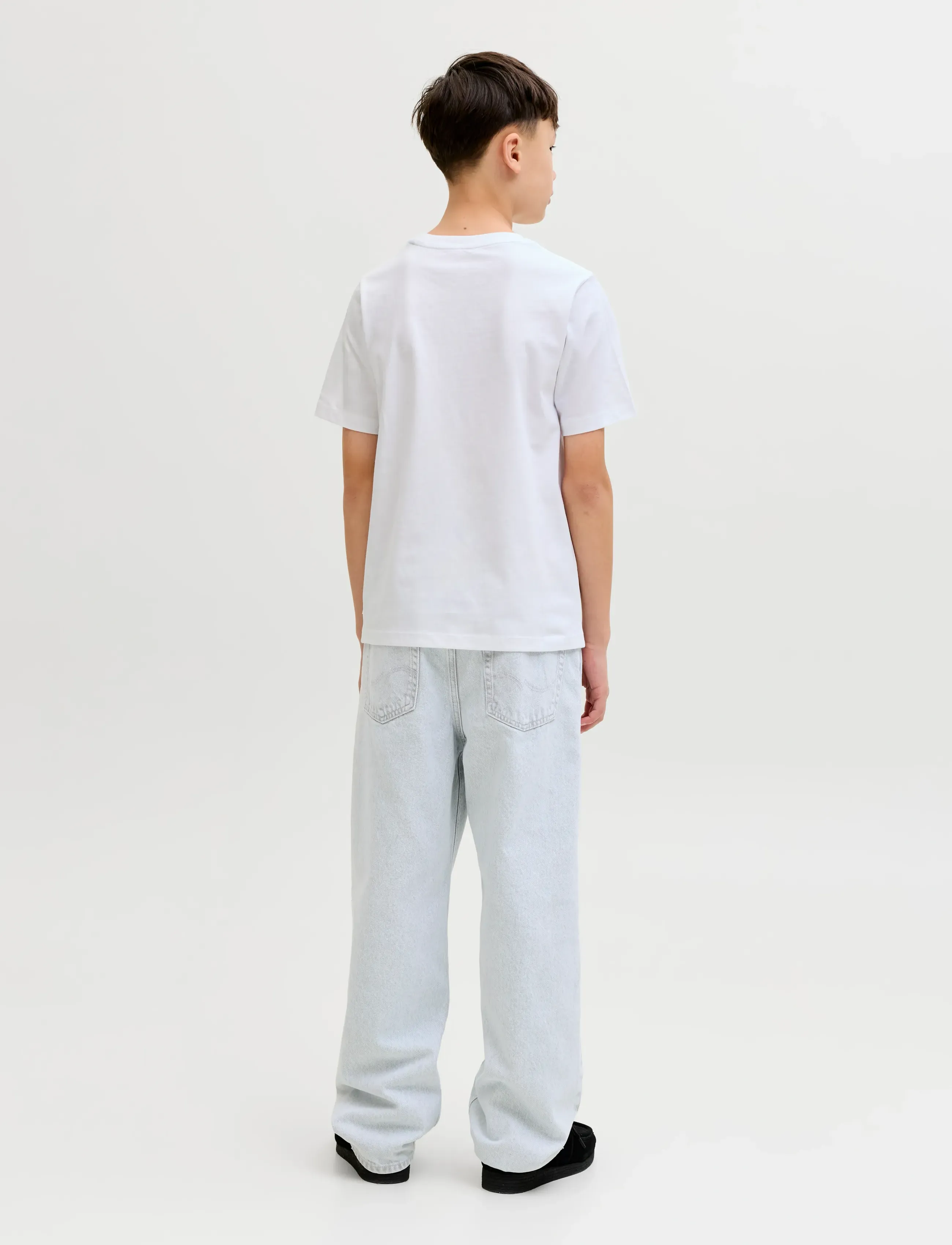 Jack & Jones - JCOFUSION DOTS PRINT TEE SS CN SN JNR - kurzärmelige - bright white - 2