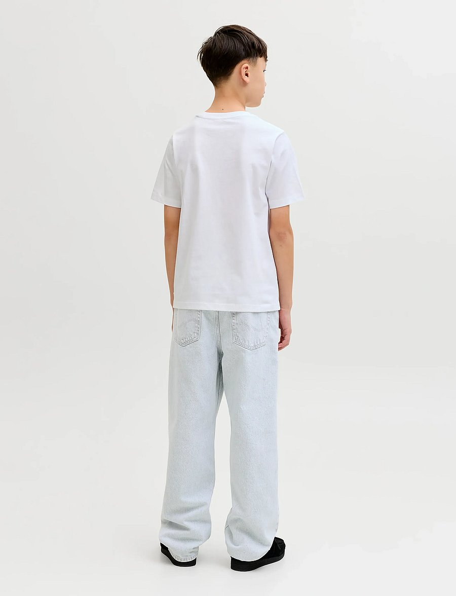 Jack & Jones - JCOFUSION DOTS PRINT TEE SS CN SN JNR - kurzärmelige - bright white - 2