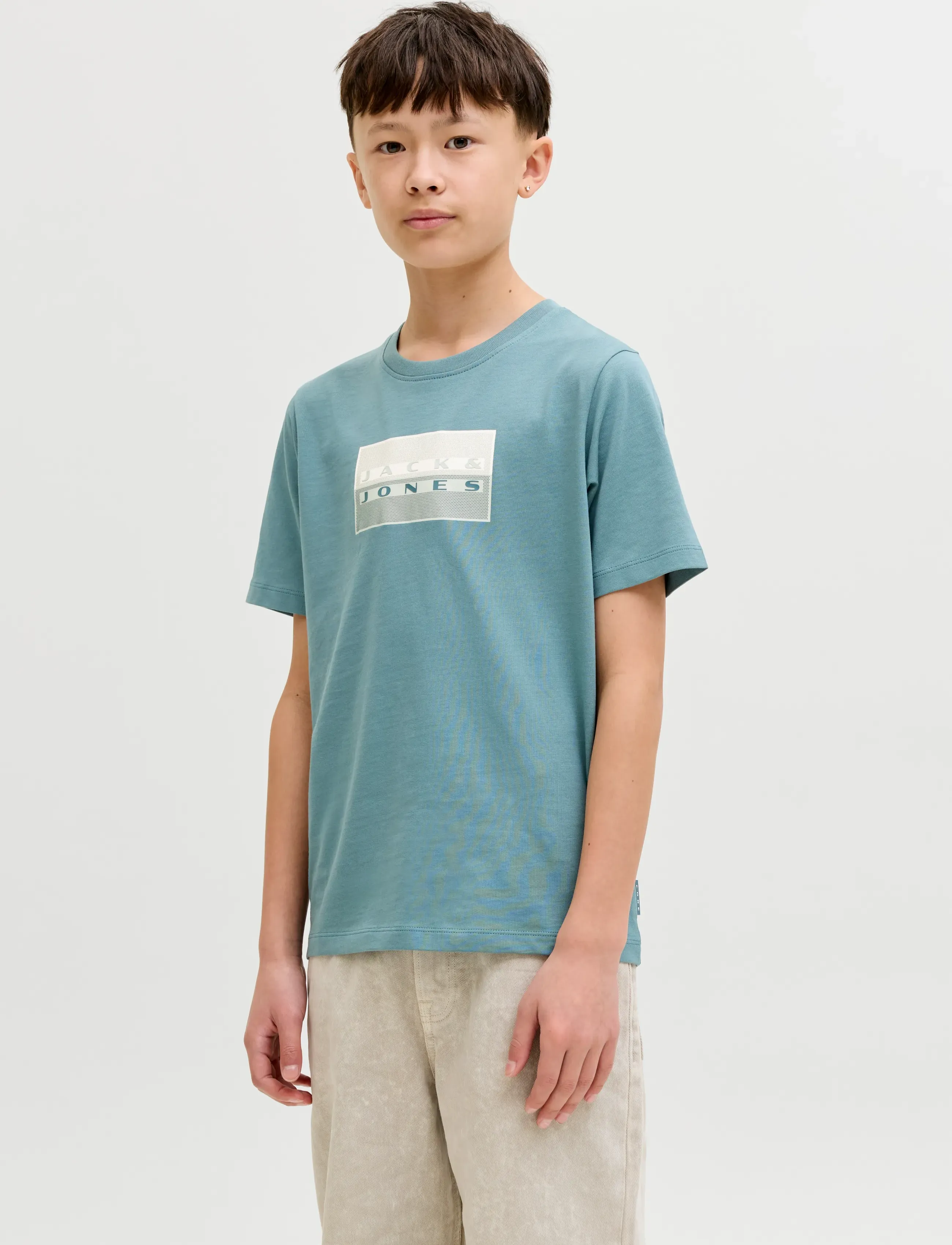Jack & Jones JCOFUSION DOTS PRINT TEE SS CN SN JNR - T-shirts - NORTH ATLANTIC / blue