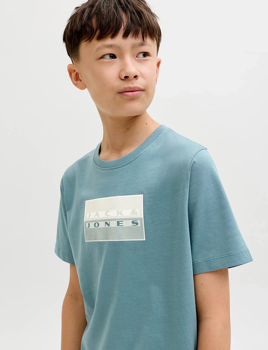 Jack & Jones - JCOFUSION DOTS PRINT TEE SS CN SN JNR - lühikeste varrukatega t-särgid - north atlantic - 5