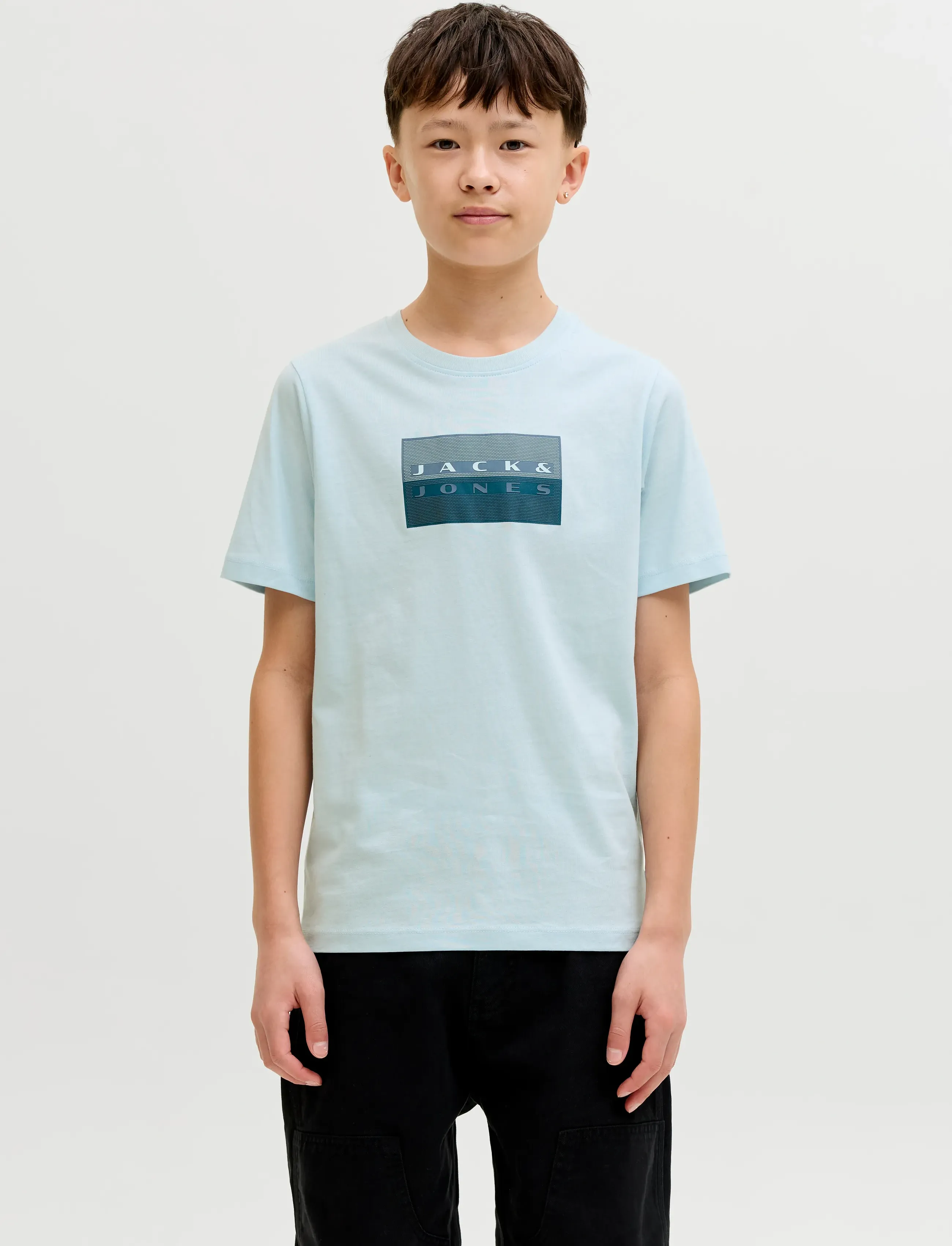 Jack & Jones JCOFUSION DOTS PRINT TEE SS CN SN JNR - T-shirts - OMPHALODES / blue
