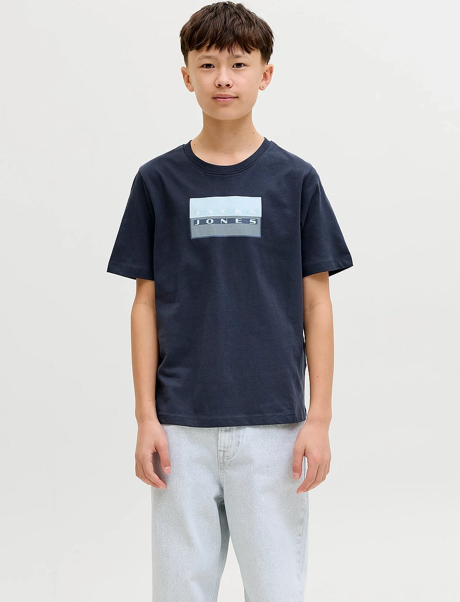 Jack & Jones - JCOFUSION DOTS PRINT TEE SS CN SN JNR - kurzärmelige - outer space - 0