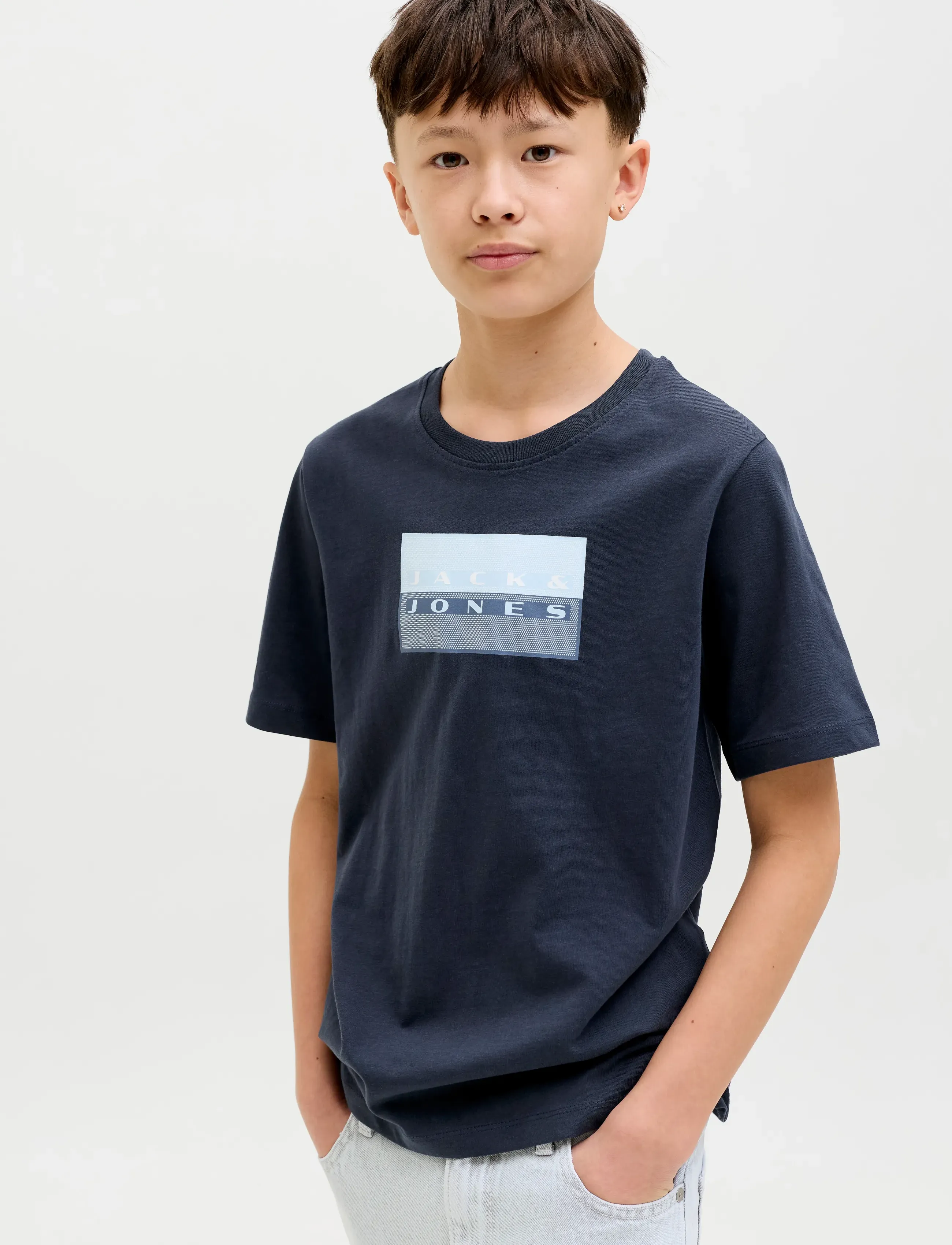 Jack & Jones - JCOFUSION DOTS PRINT TEE SS CN SN JNR - kurzärmelige - outer space - 5
