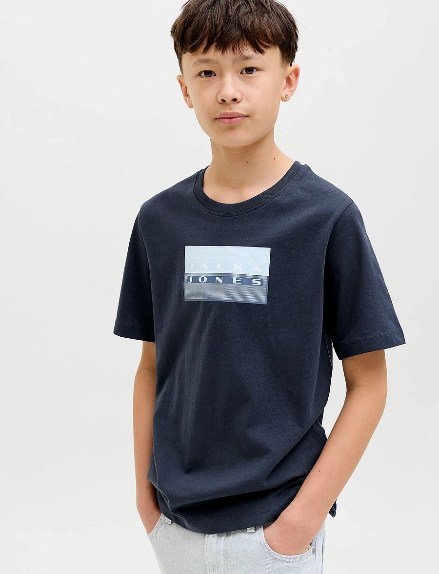 Jack & Jones - JCOFUSION DOTS PRINT TEE SS CN SN JNR - kurzärmelige - outer space - 5