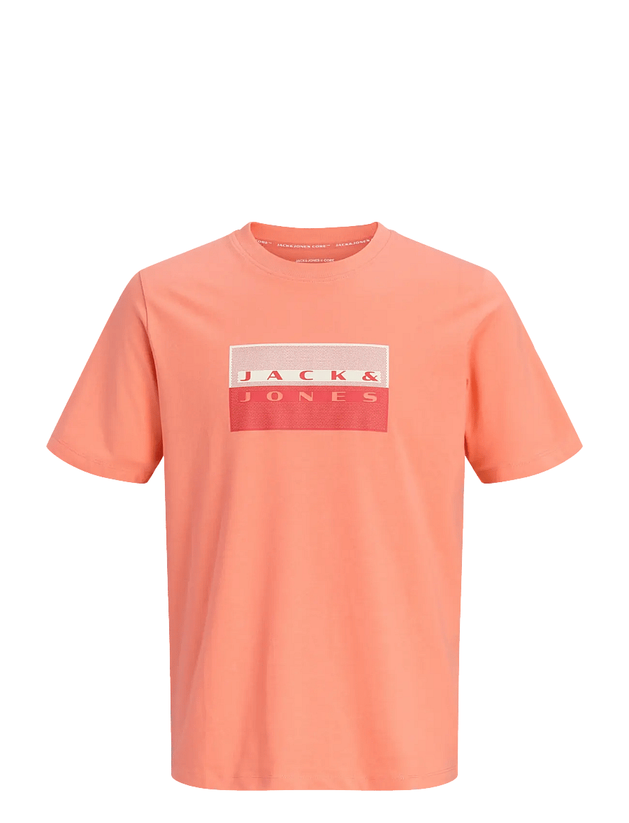 Jack & Jones - JCOFUSION DOTS PRINT TEE SS CN SN JNR - lühikeste varrukatega t-särgid - persimmon - 1