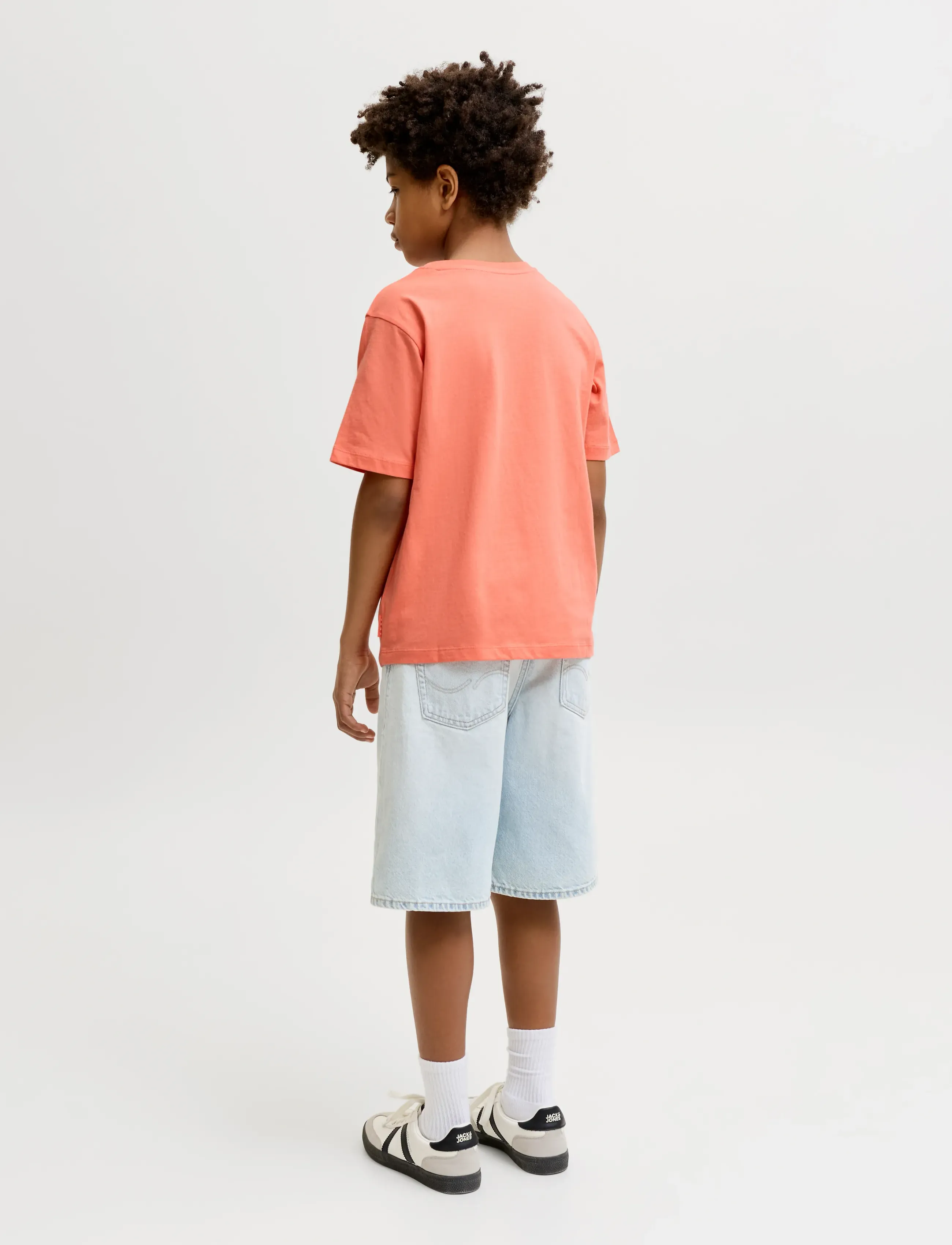 Jack & Jones - JCOFUSION DOTS PRINT TEE SS CN SN JNR - short-sleeved t-shirts - persimmon - 3