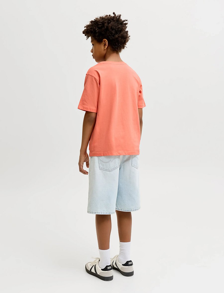 Jack & Jones - JCOFUSION DOTS PRINT TEE SS CN SN JNR - lühikeste varrukatega t-särgid - persimmon - 3