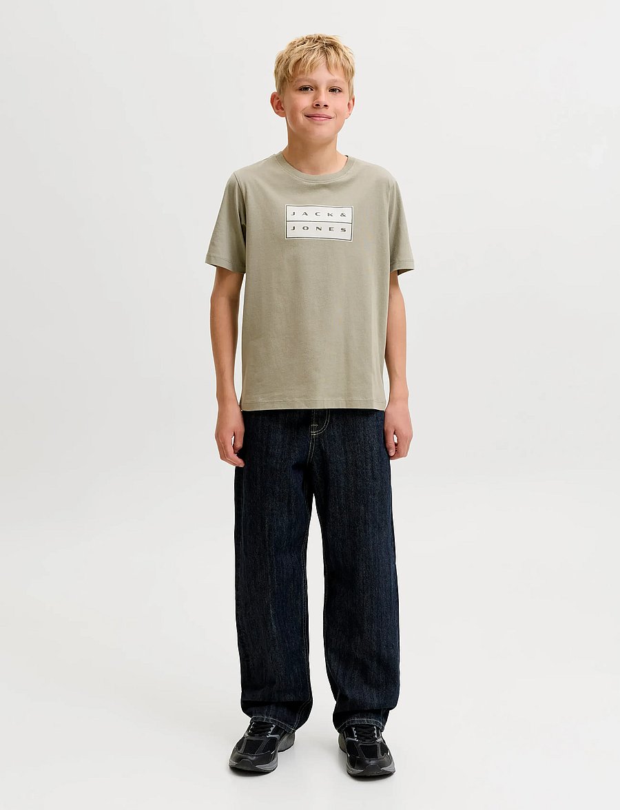Jack & Jones - JCOFUSION DOTS PRINT TEE SS CN SN JNR - kurzärmelige - vetiver - 4
