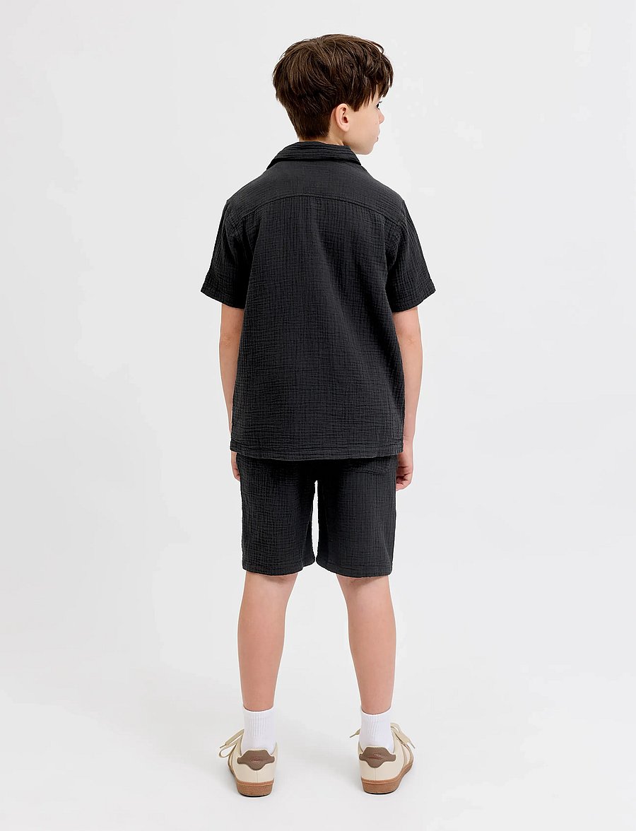 Jack & Jones - JPSTJAIDEN PATRAS JOGGER SHORT SRT JNR - mjukisshorts - black - 3