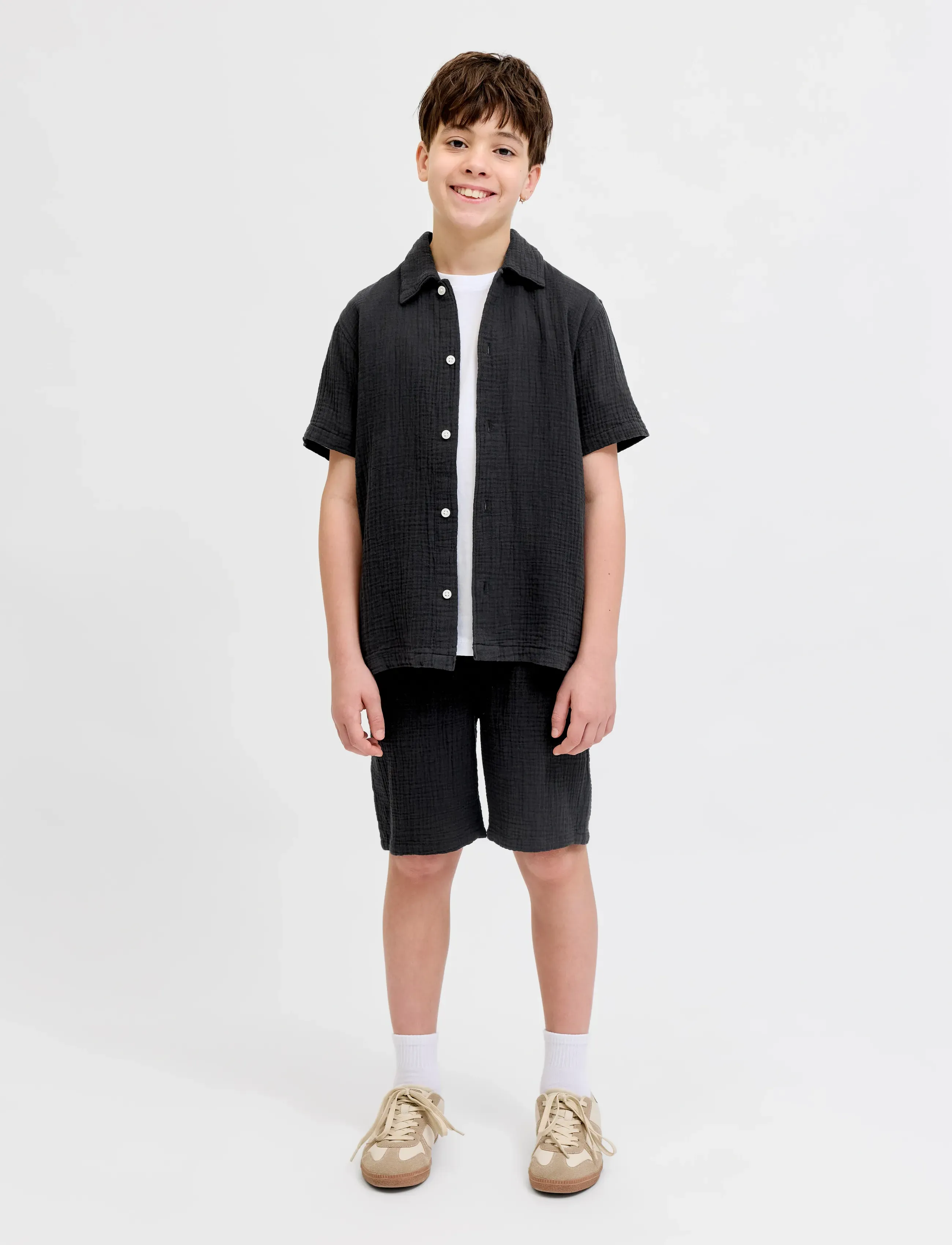 Jack & Jones - JPSTJAIDEN PATRAS JOGGER SHORT SRT JNR - sweatshorts - black - 4