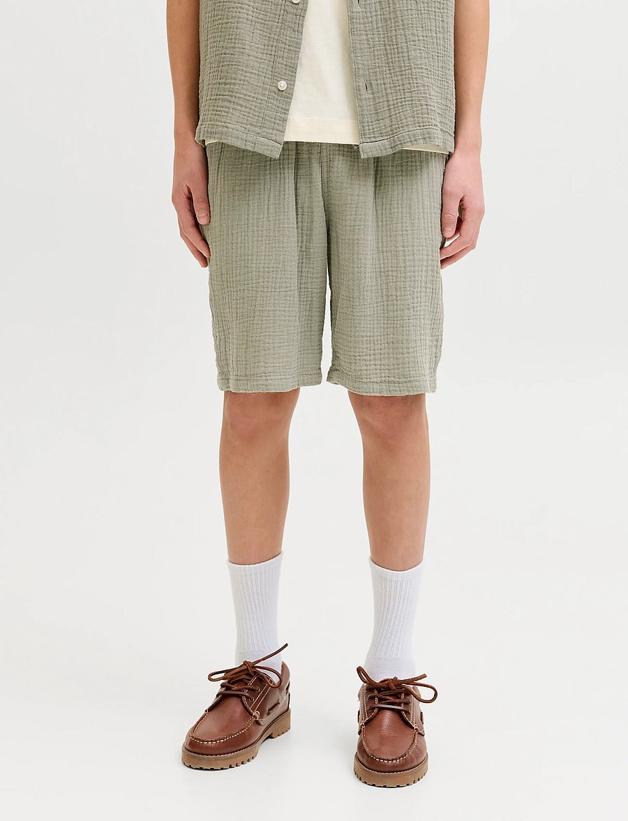 Jack & Jones - JPSTJAIDEN PATRAS JOGGER SHORT SRT JNR - shorts en molleton - seagrass - 0