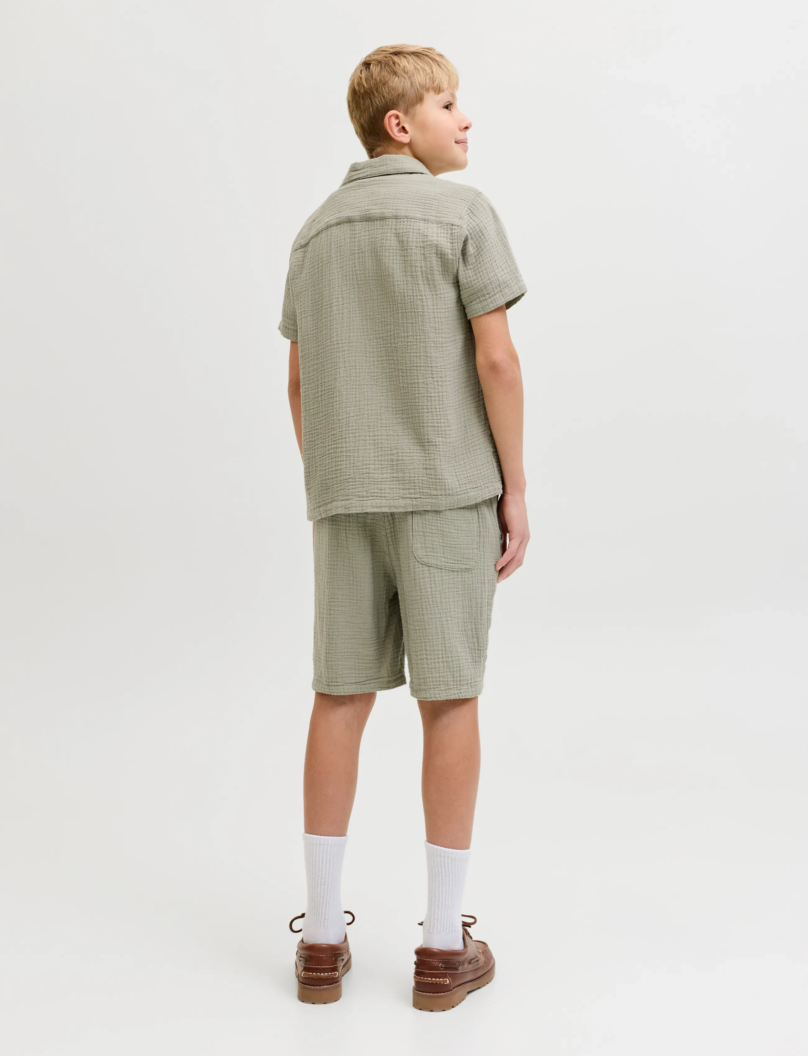 Jack & Jones - JPSTJAIDEN PATRAS JOGGER SHORT SRT JNR - sweatshorts - seagrass - 3
