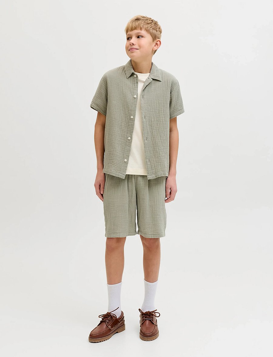 Jack & Jones - JPSTJAIDEN PATRAS JOGGER SHORT SRT JNR - shorts en molleton - seagrass - 4