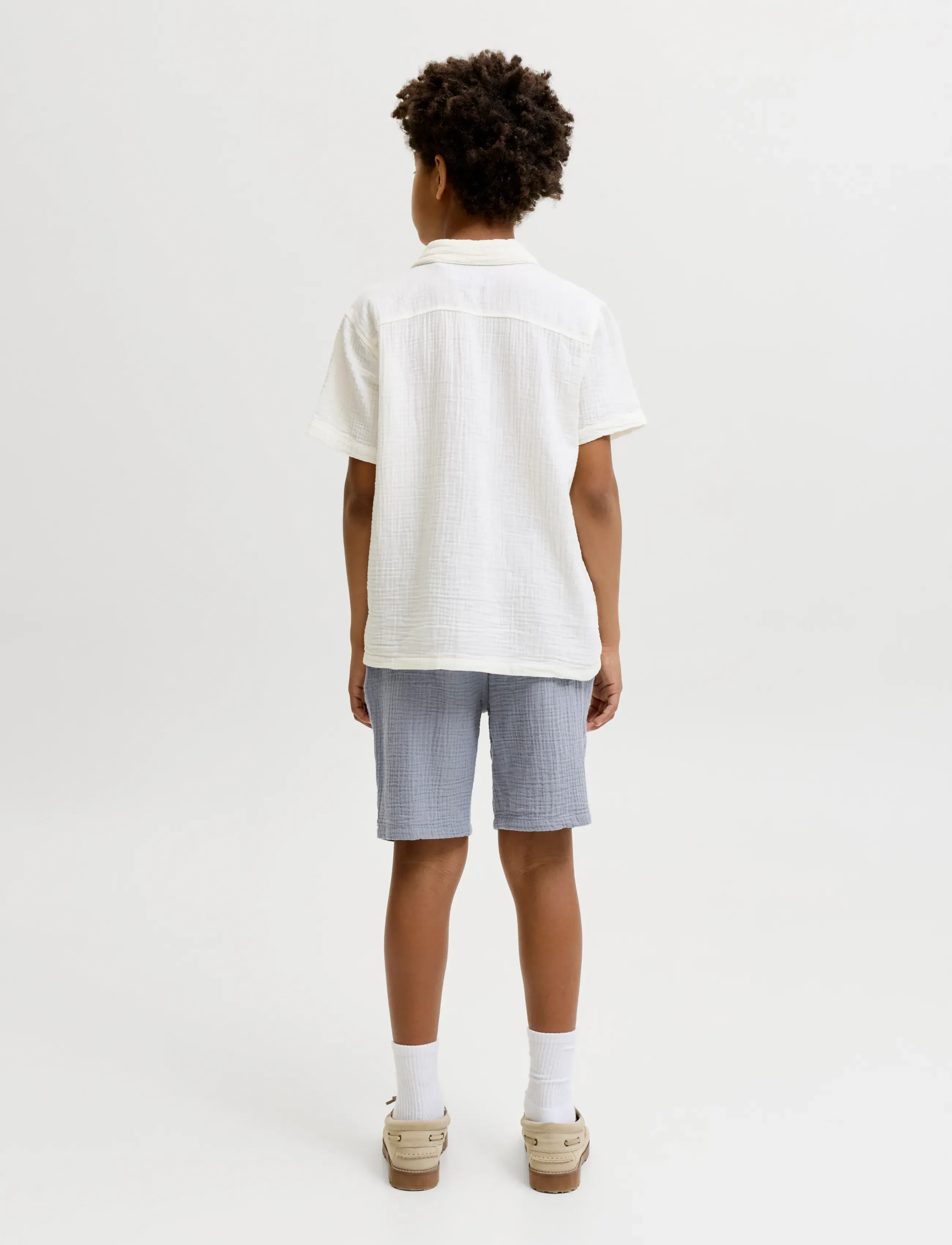Jack & Jones - JPSTJAIDEN PATRAS JOGGER SHORT SRT JNR - mjúkar stuttbuxur - tradewinds - 3
