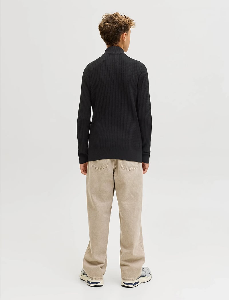 Jack & Jones - JPRBLUBARKLEY KNIT HALF ZIP JNR - trøjer - black - 2