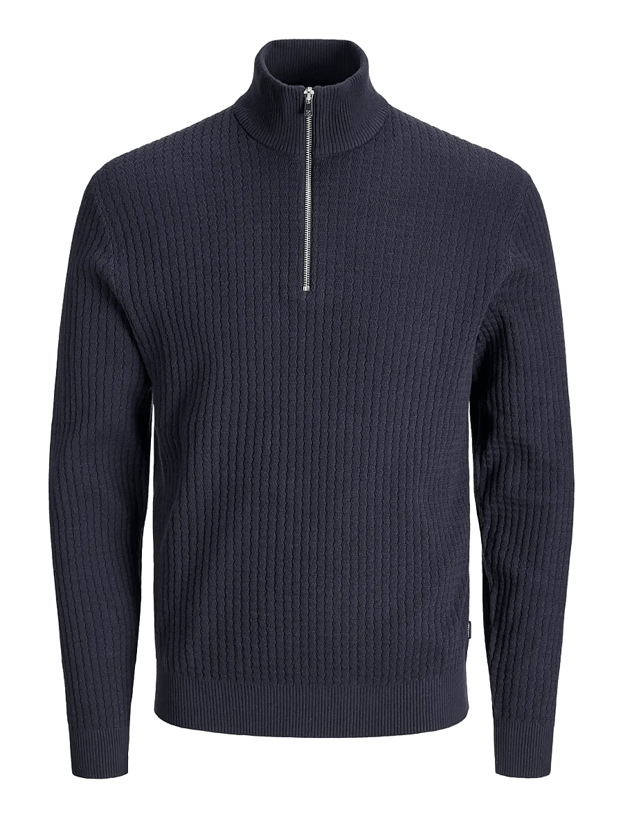Jack & Jones - JPRBLUBARKLEY KNIT HALF ZIP JNR - trøjer - night sky - 0