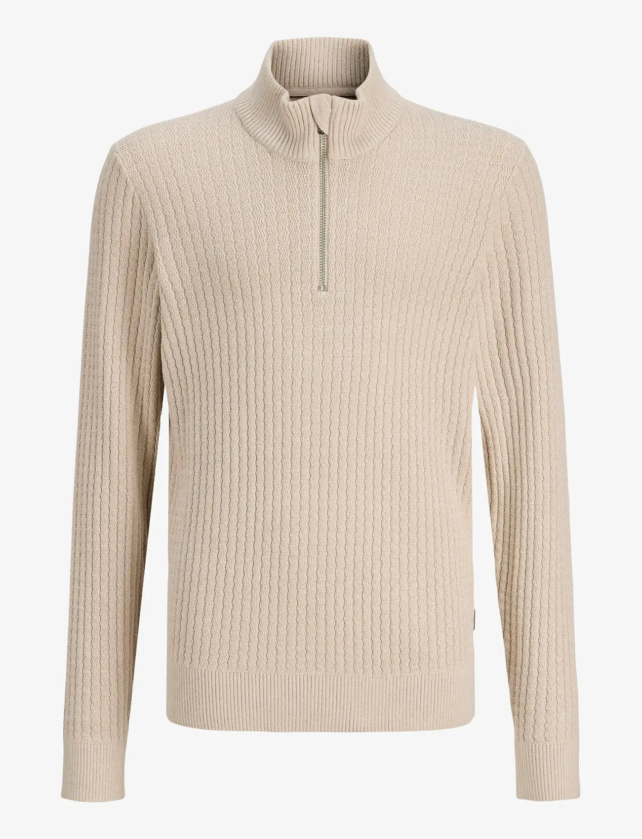 Jack & Jones - JPRBLUBARKLEY KNIT HALF ZIP JNR - pullover - simply taupe - 1