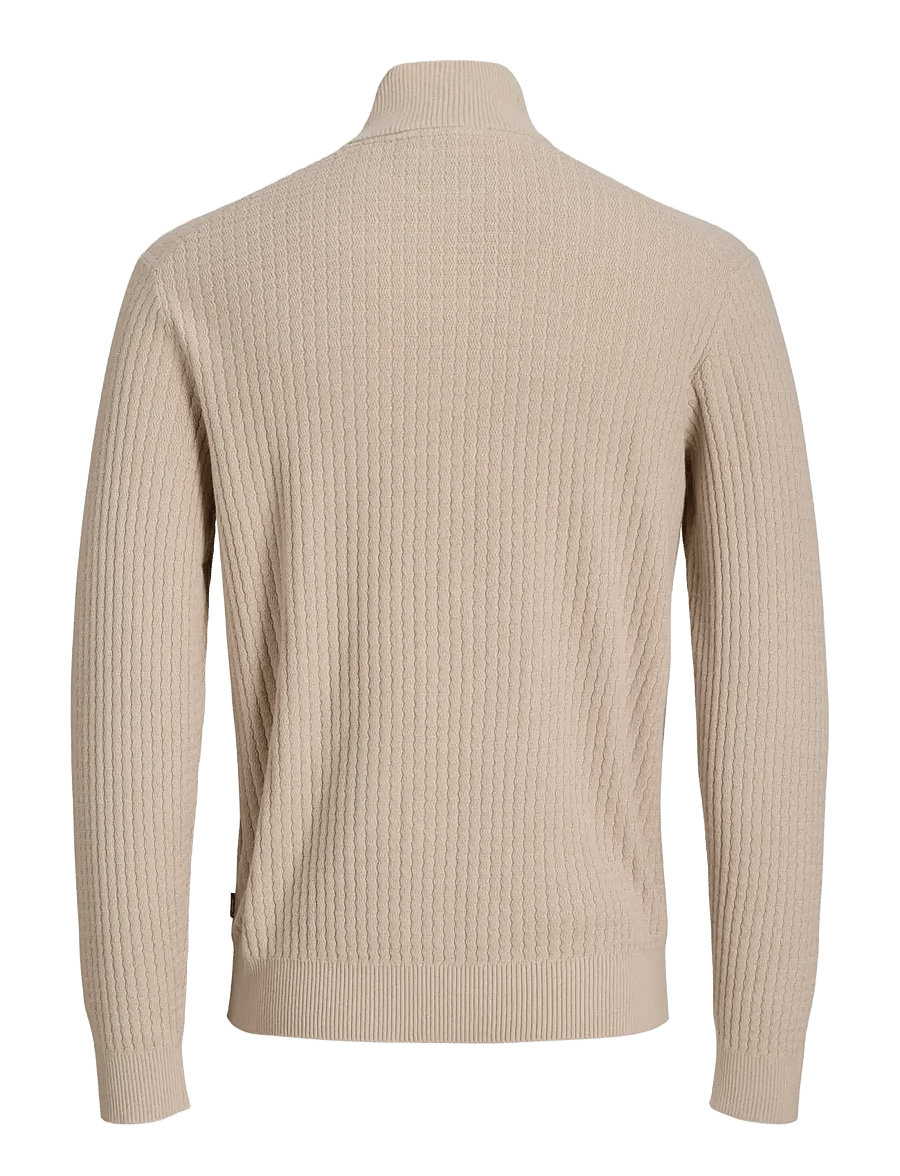 Jack & Jones - JPRBLUBARKLEY KNIT HALF ZIP JNR - gensere - simply taupe - 2