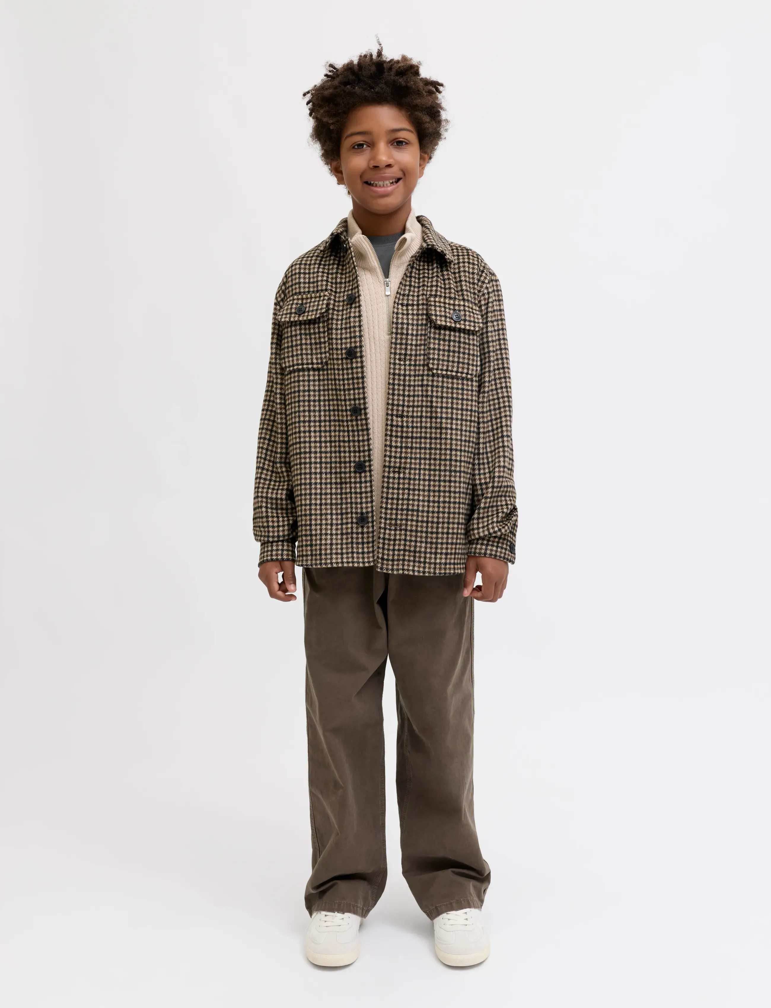 Jack & Jones - JPRBLUBARKLEY KNIT HALF ZIP JNR - jumpers - simply taupe - 5