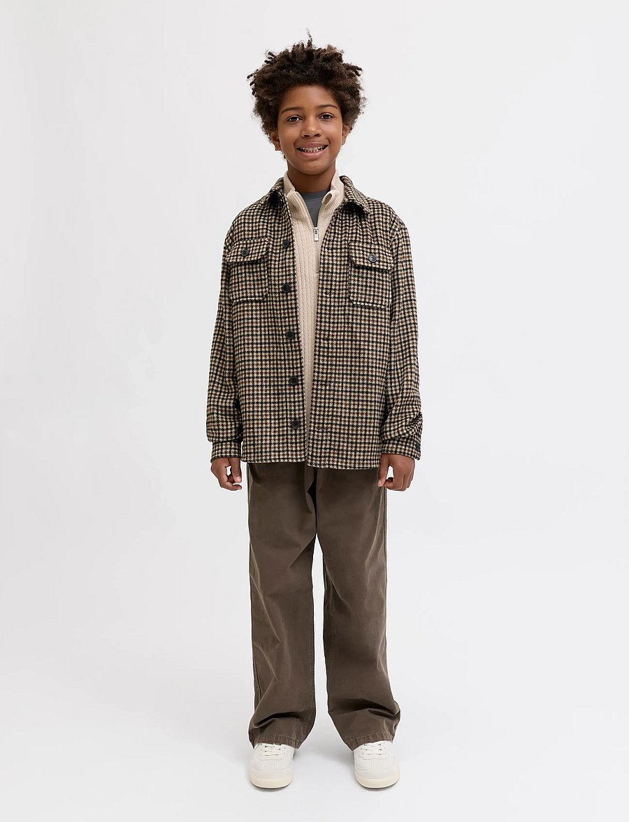 Jack & Jones - JPRBLUBARKLEY KNIT HALF ZIP JNR - gensere - simply taupe - 5