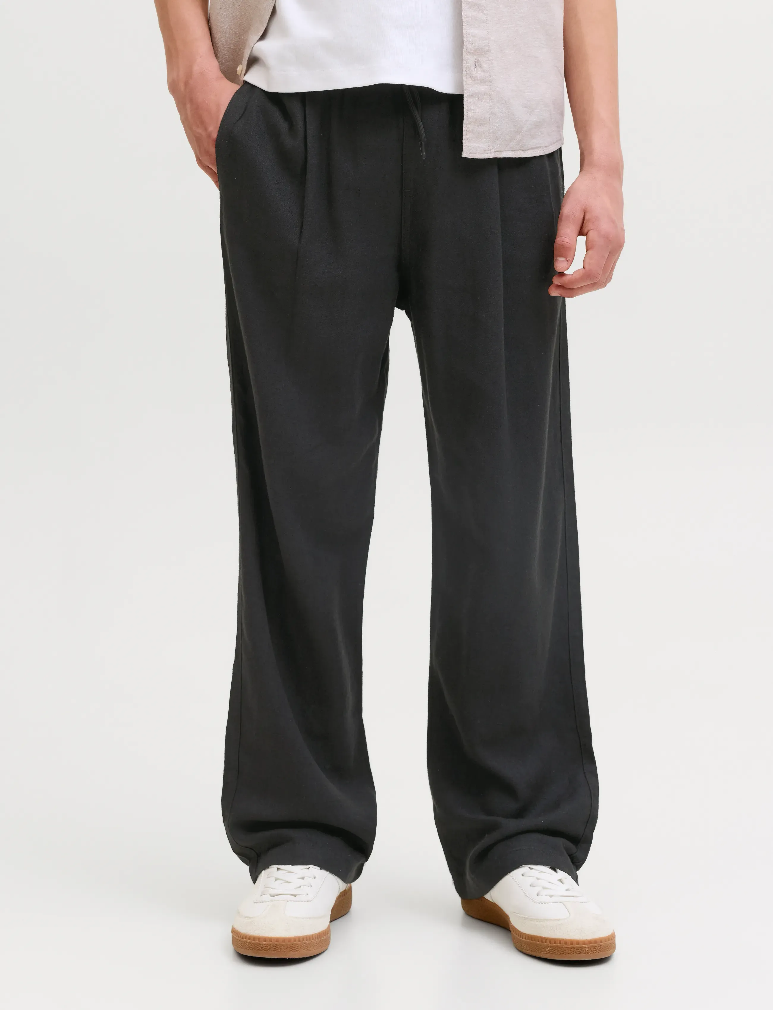 Jack & Jones JPSTBILL ANDROS VIS LB JOGGER JNR - Püksid - BLACK / black