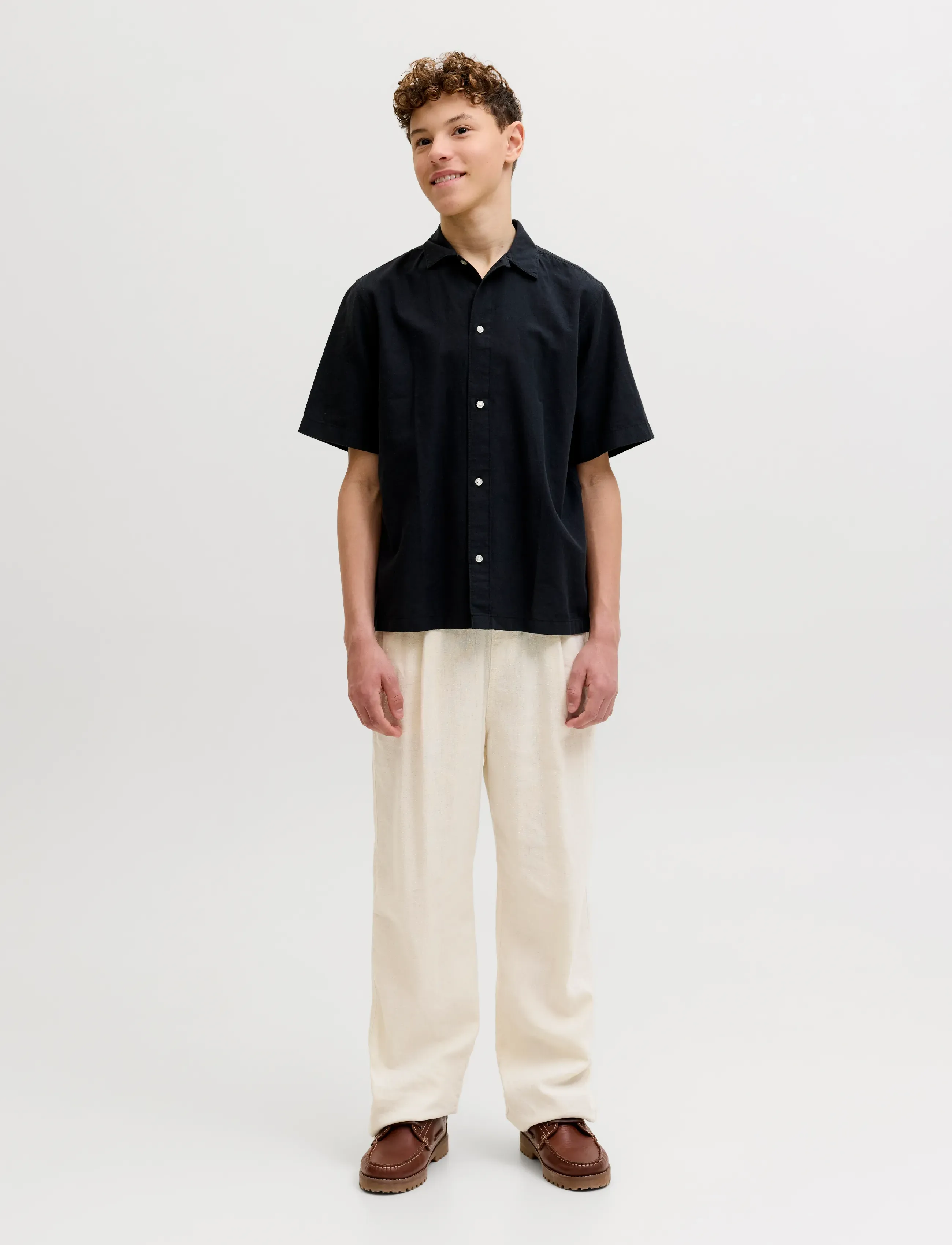 Jack & Jones - JPSTBILL ANDROS VIS LB JOGGER JNR - bukser - cloud dancer - 4