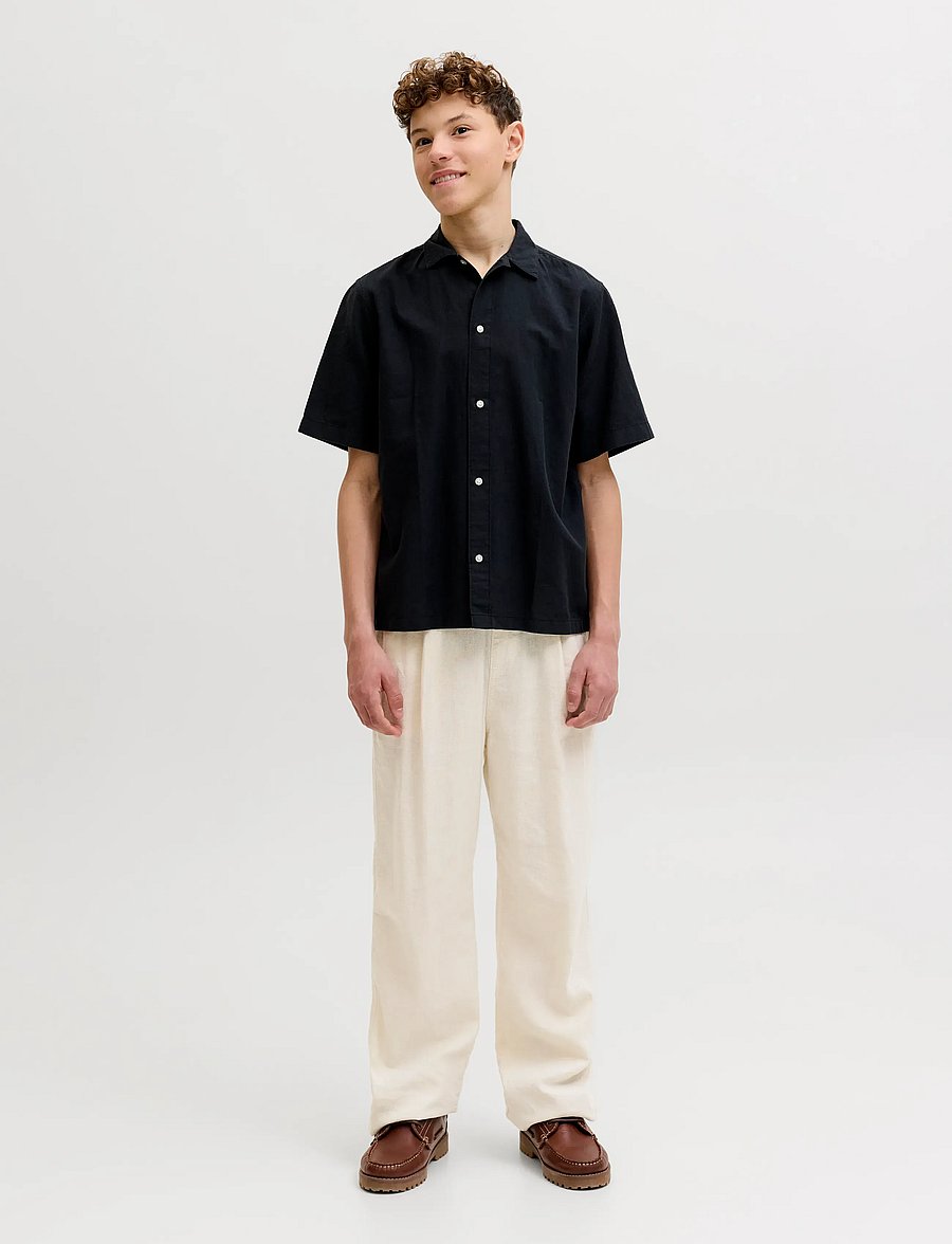 Jack & Jones - JPSTBILL ANDROS VIS LB JOGGER JNR - leinen-kleidung - cloud dancer - 4