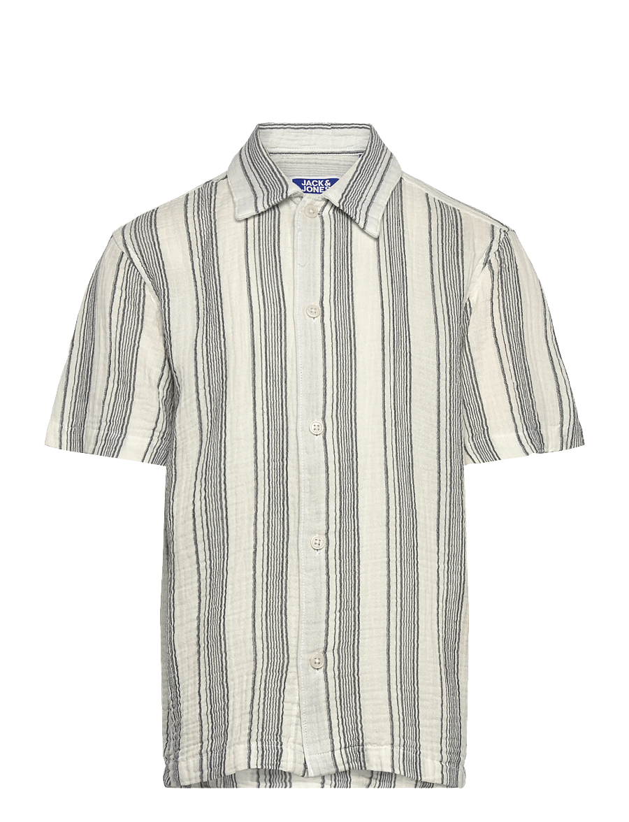 Jack & Jones - JORNANTUCKET DOUBLE CLOTH SHIRT SS JNR - kortærmede skjorter - sky captain - 0