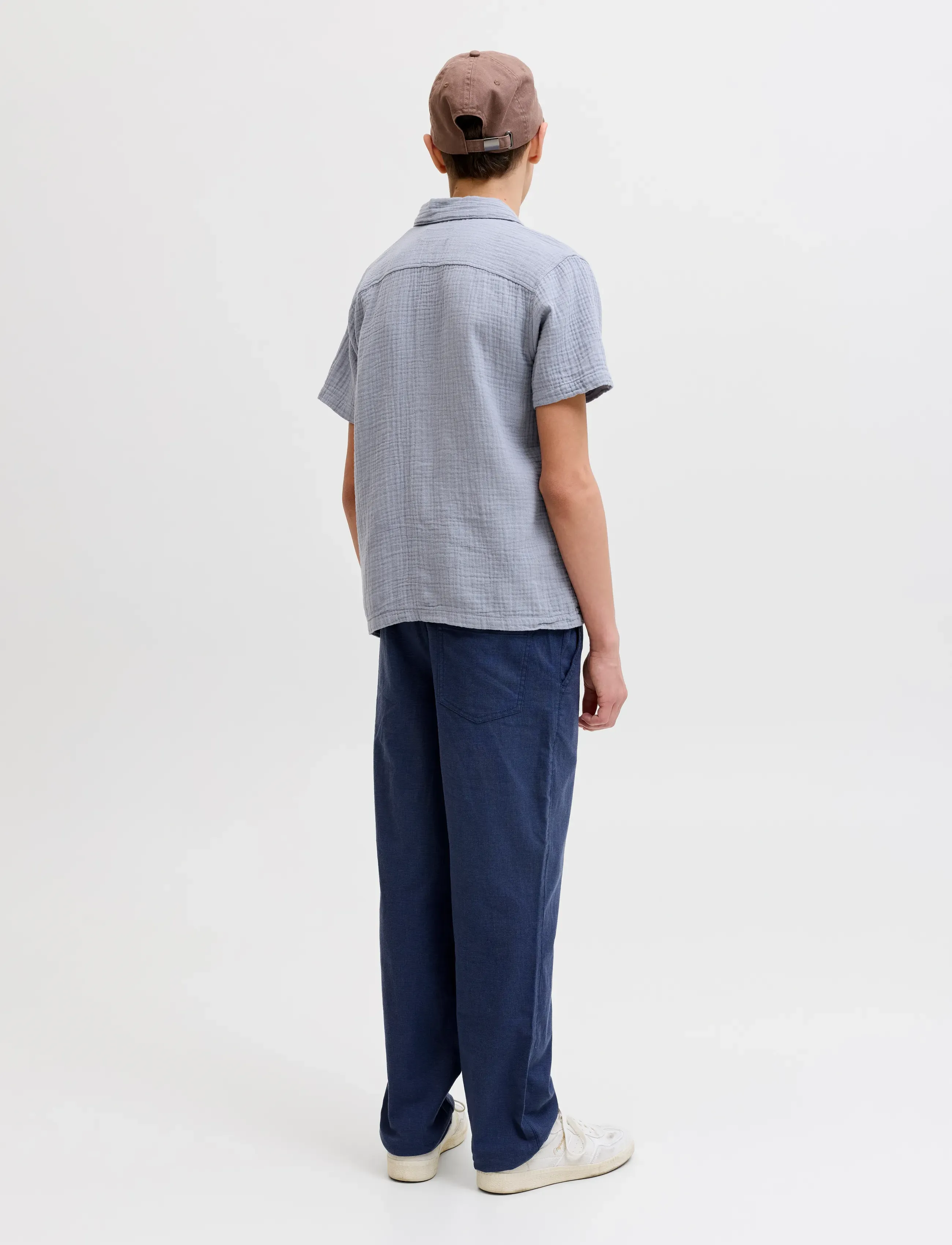 Jack & Jones - JORNANTUCKET DOUBLE CLOTH SHIRT SS JNR - skjorter - tradewinds - 3