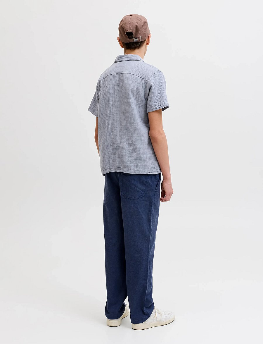 Jack & Jones - JORNANTUCKET DOUBLE CLOTH SHIRT SS JNR - skjorter - tradewinds - 3