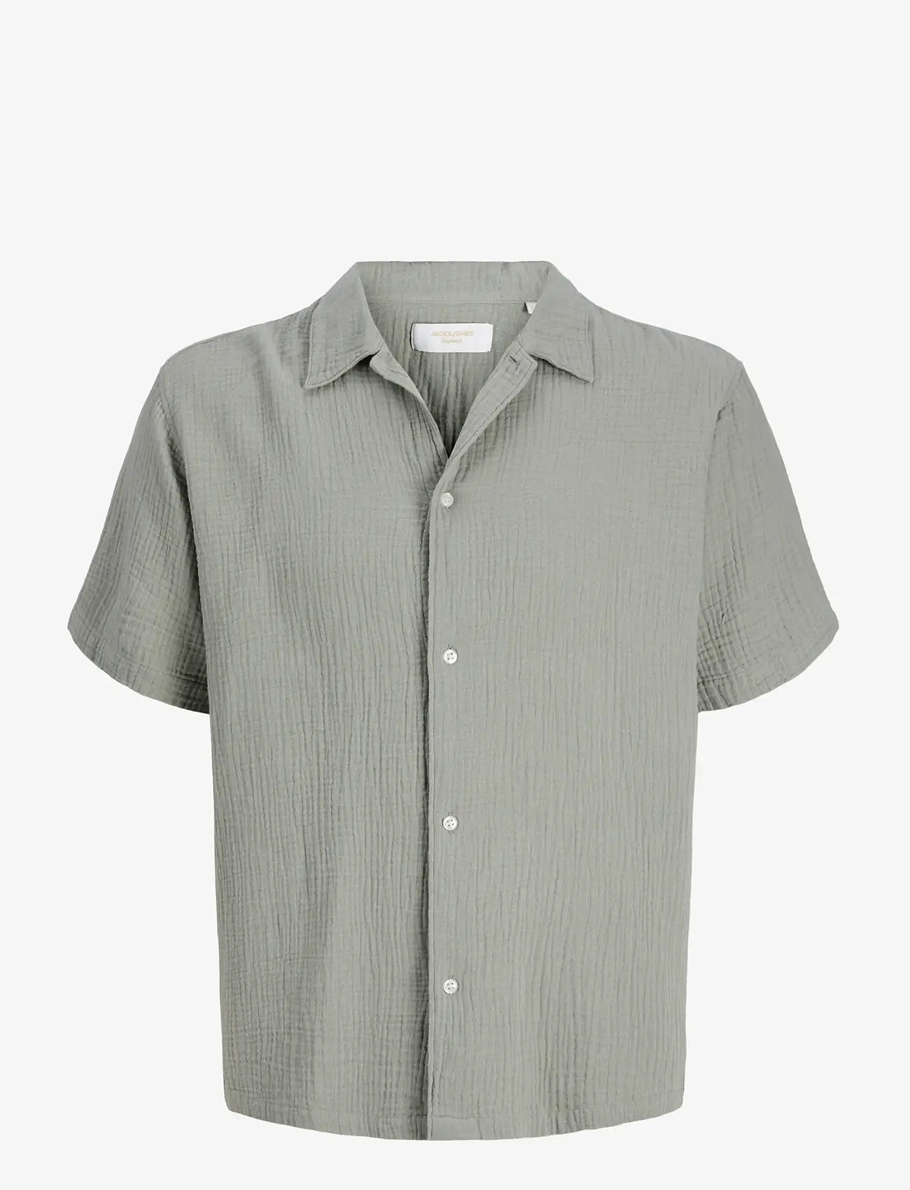 Jack & Jones - JORNANTUCKET DOUBLE CLOTH SHIRT SS MNI - overhemden met korte mouwen - seagrass - 0