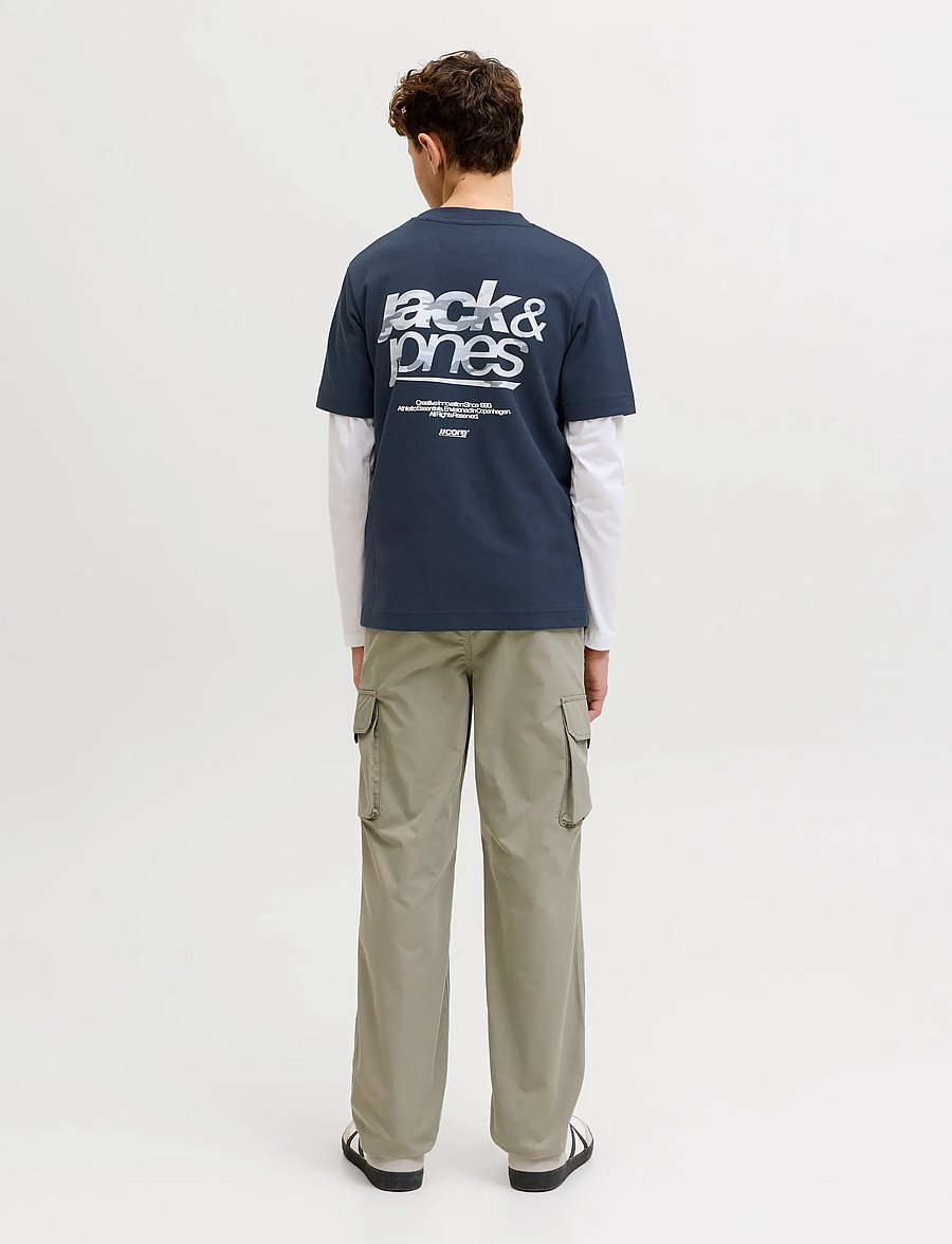 Jack & Jones - JCOBREEZE BACK PRINT TEE SS CN EA26 JNR - t-shirts à manches courtes - outer space - 3