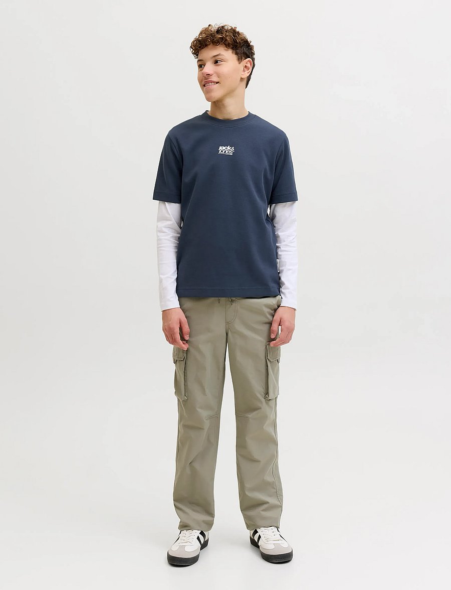 Jack & Jones - JCOBREEZE BACK PRINT TEE SS CN EA26 JNR - t-shirts à manches courtes - outer space - 4